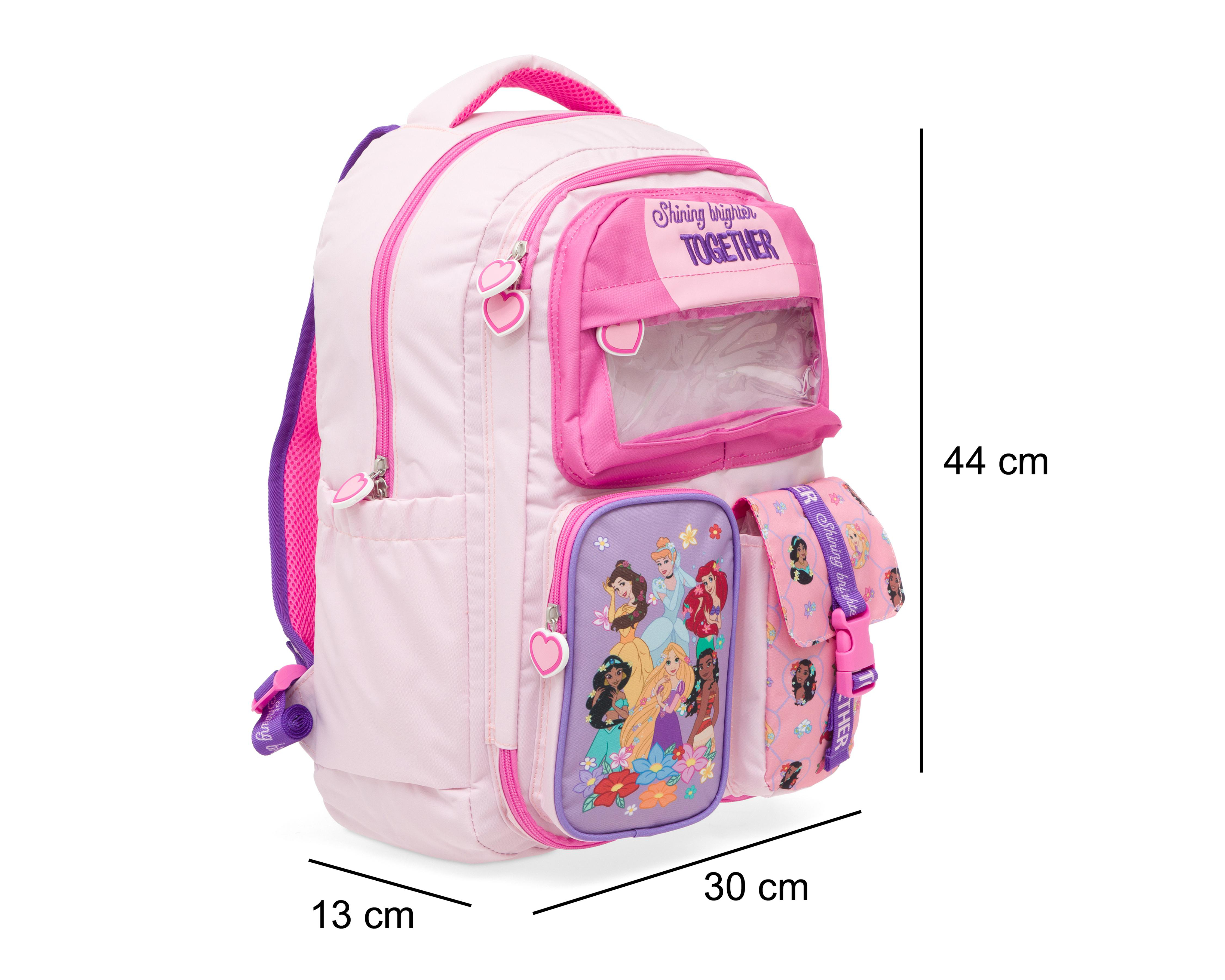 Foto 8 pulgar | Mochila Disney Princesas Rosa