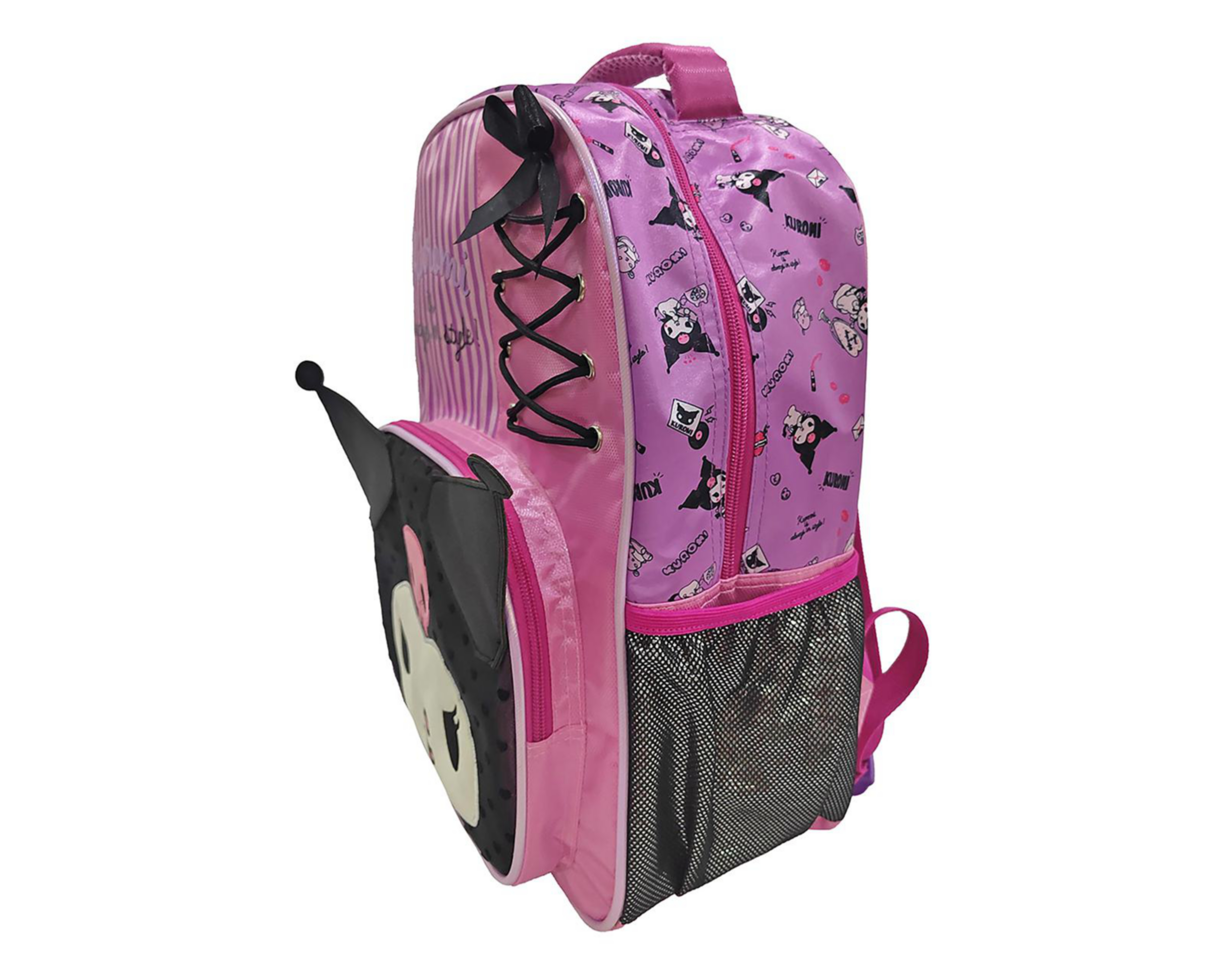 Foto 3 pulgar | Mochila Escolar Kuromi Lila