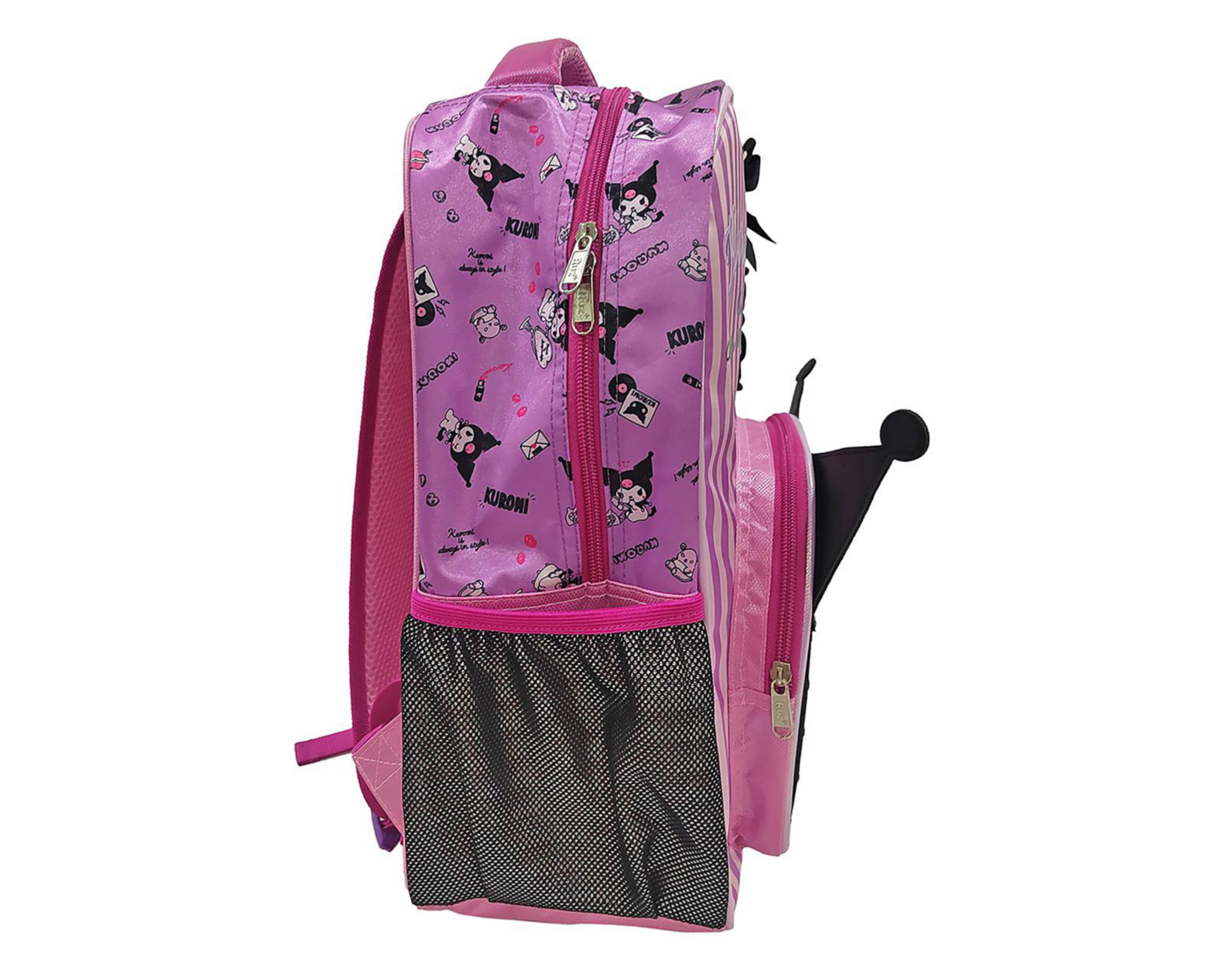 Foto 4 pulgar | Mochila Escolar Kuromi Lila