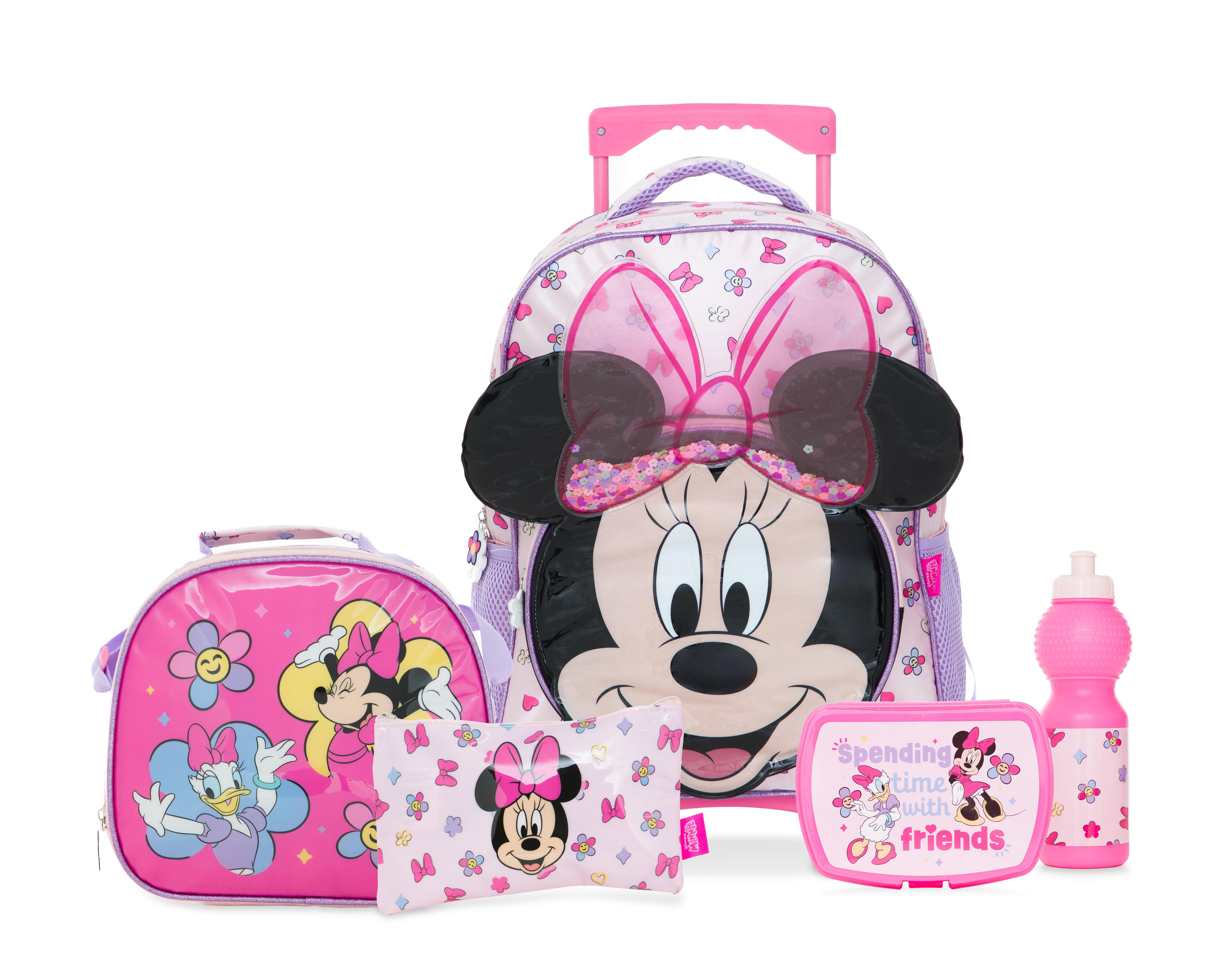 Foto 2 pulgar | Mochila con Ruedas Disney Minnie Mouse Rosa