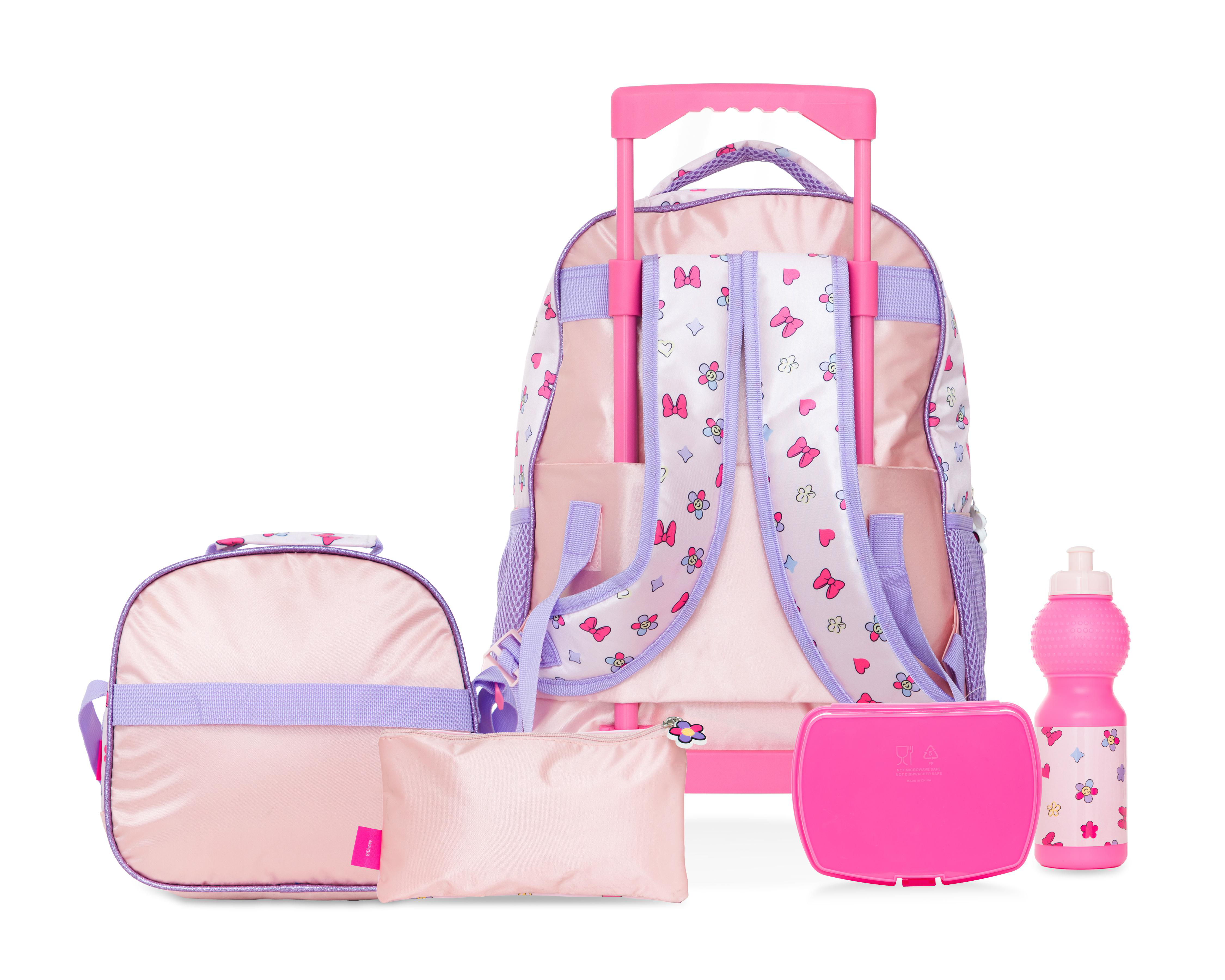 Foto 4 pulgar | Mochila con Ruedas Disney Minnie Mouse Rosa