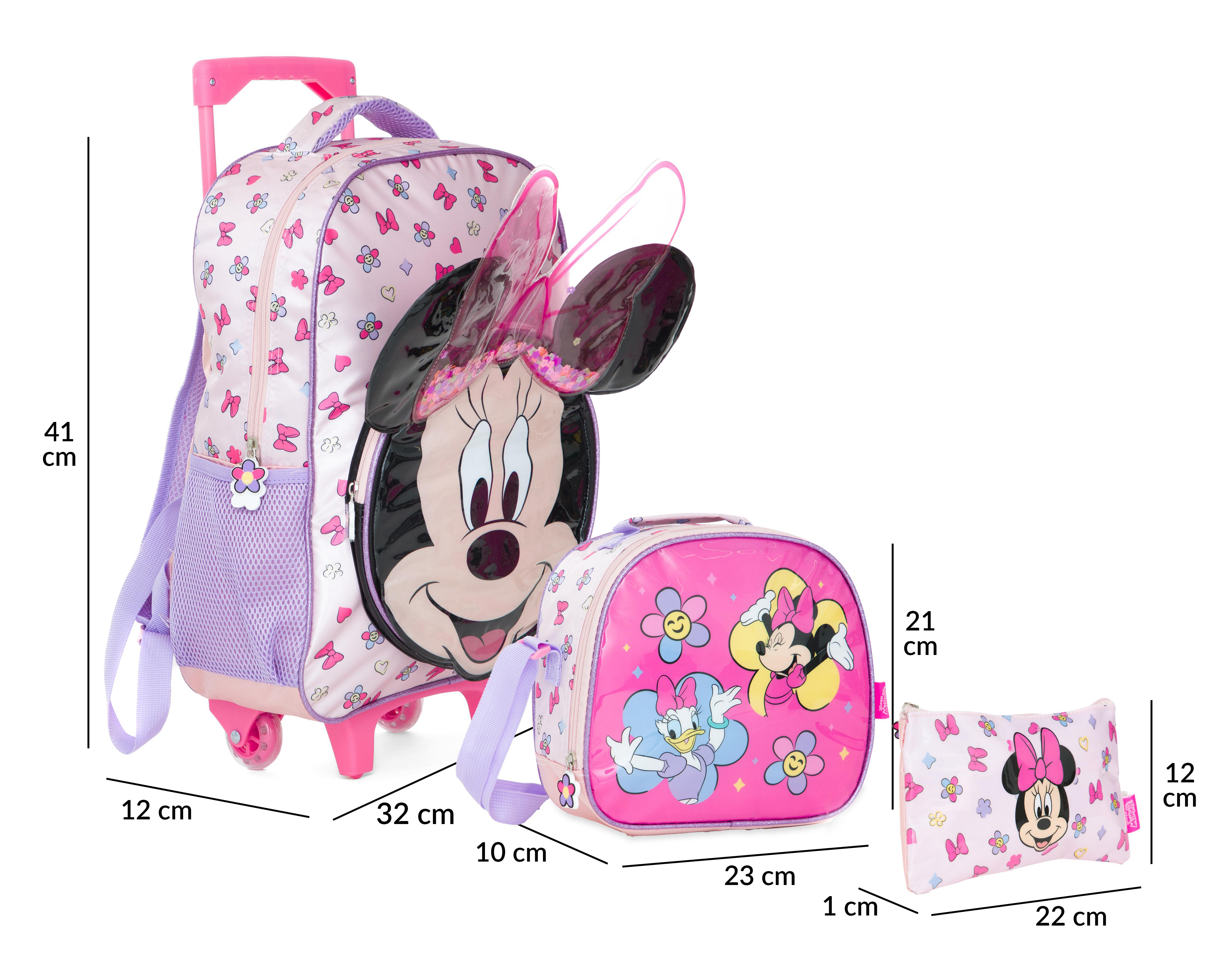 Foto 7 pulgar | Mochila con Ruedas Disney Minnie Mouse Rosa