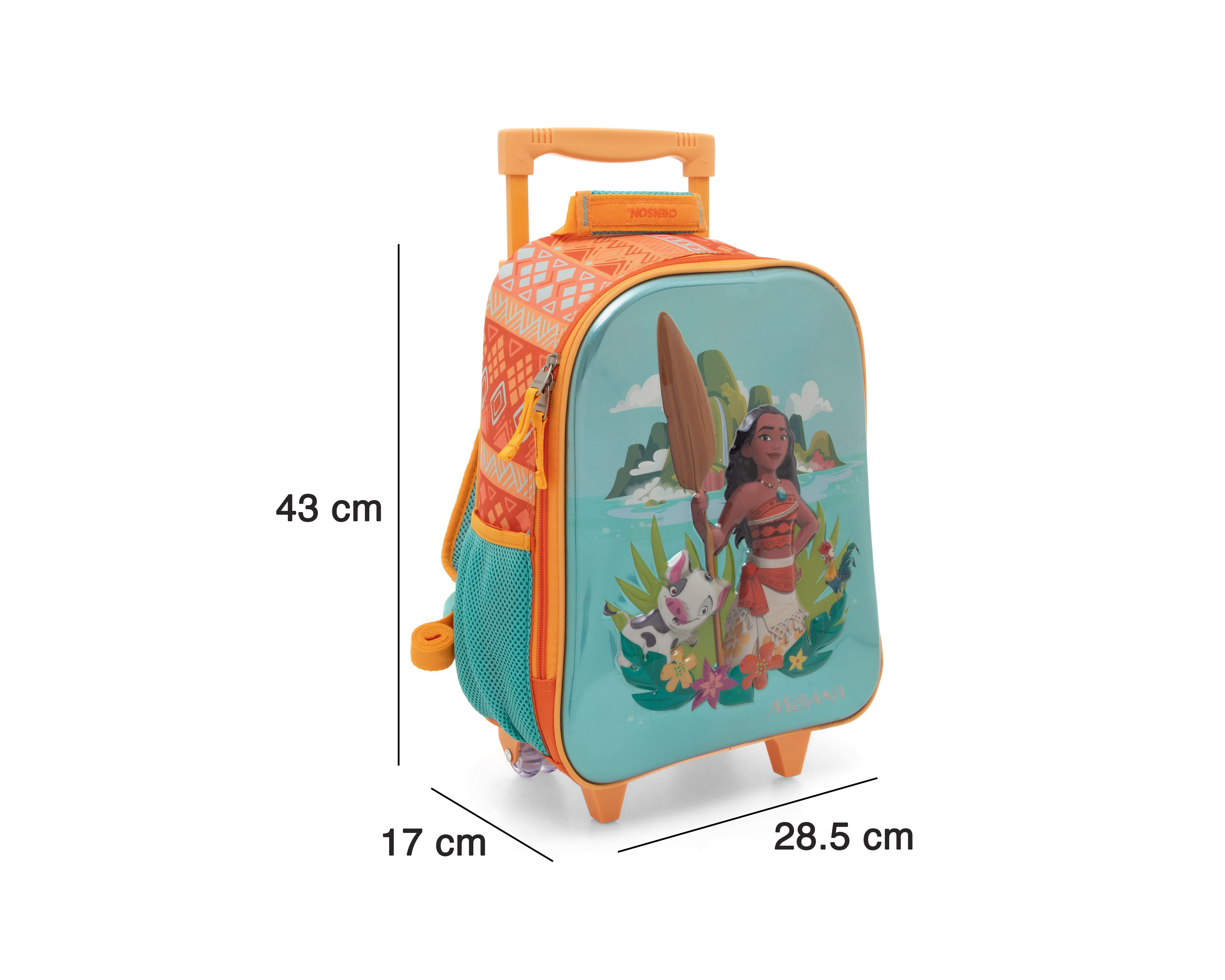 Foto 8 pulgar | Mochila con Ruedas Chenson Disney Moana Anaranjada