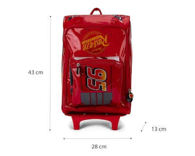 Foto 6 | Mochila con Ruedas Disney Cars Roja