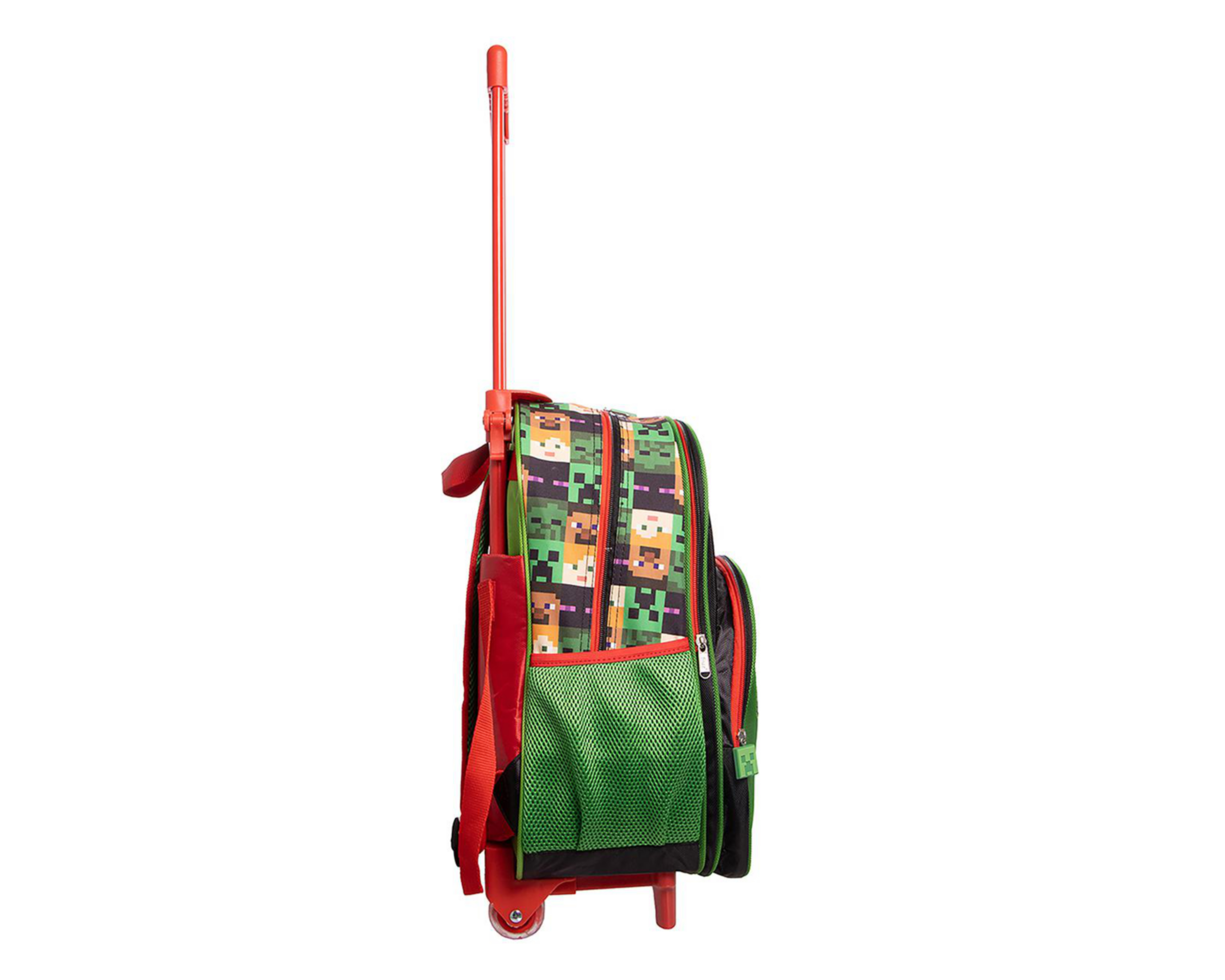 Foto 3 pulgar | Mochila con Ruedas Minecraft Estampada