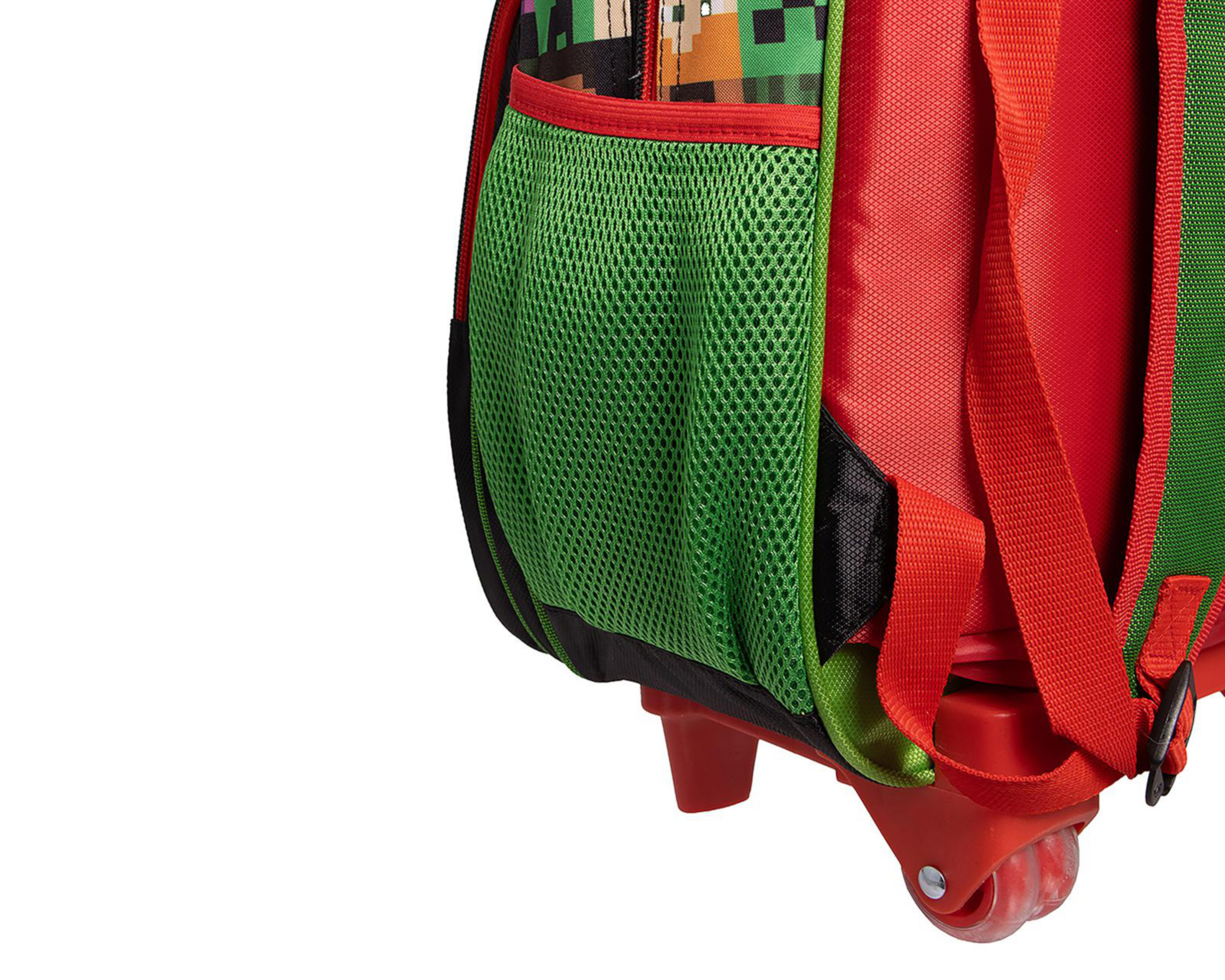 Foto 5 pulgar | Mochila con Ruedas Minecraft Estampada