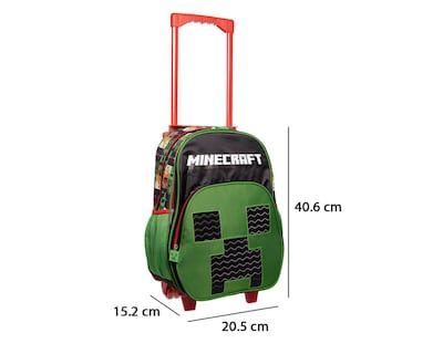 Foto 6 | Mochila con Ruedas Minecraft Estampada