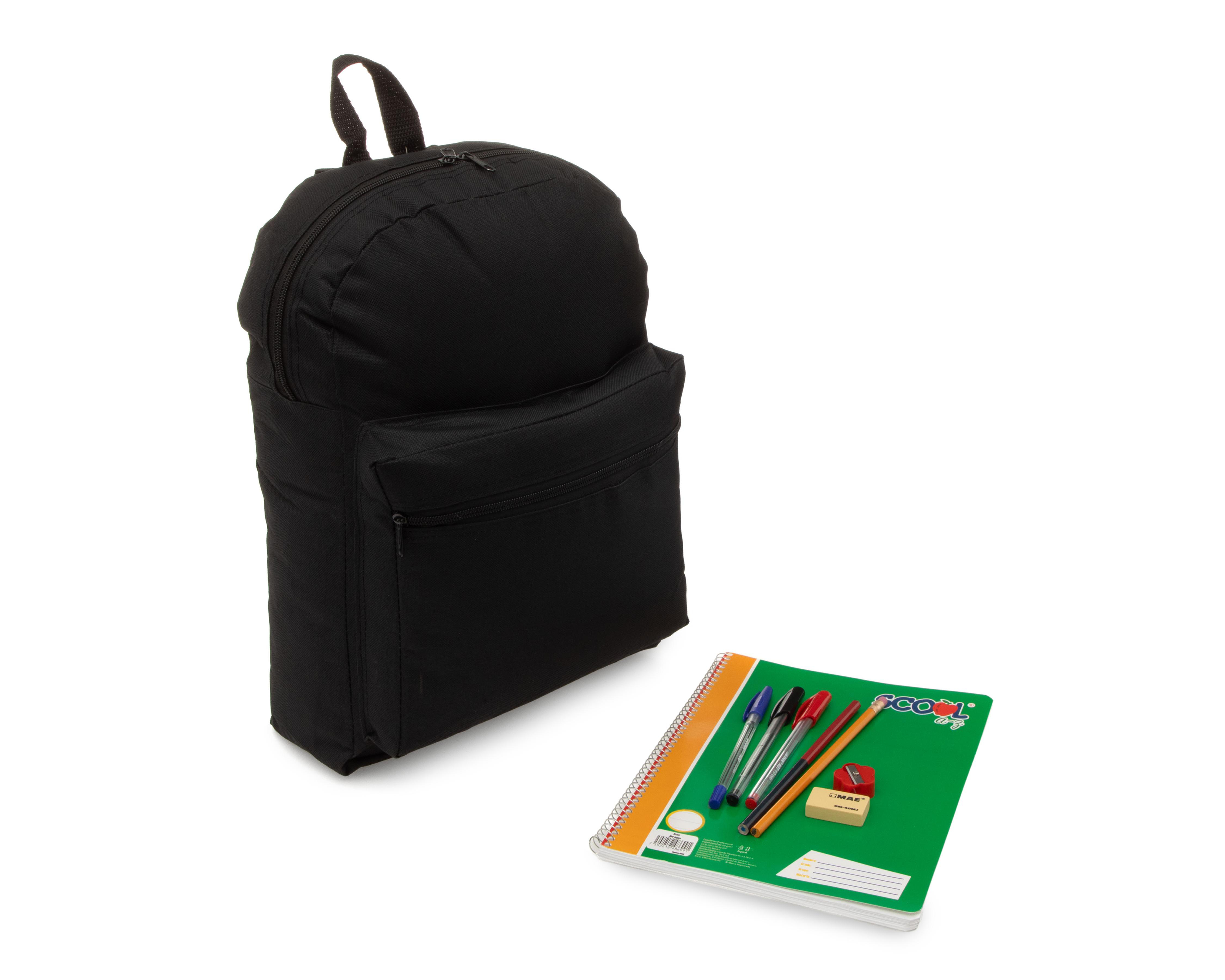 Foto 1 | Mochila Escolar Grafito con Útiles Escolares