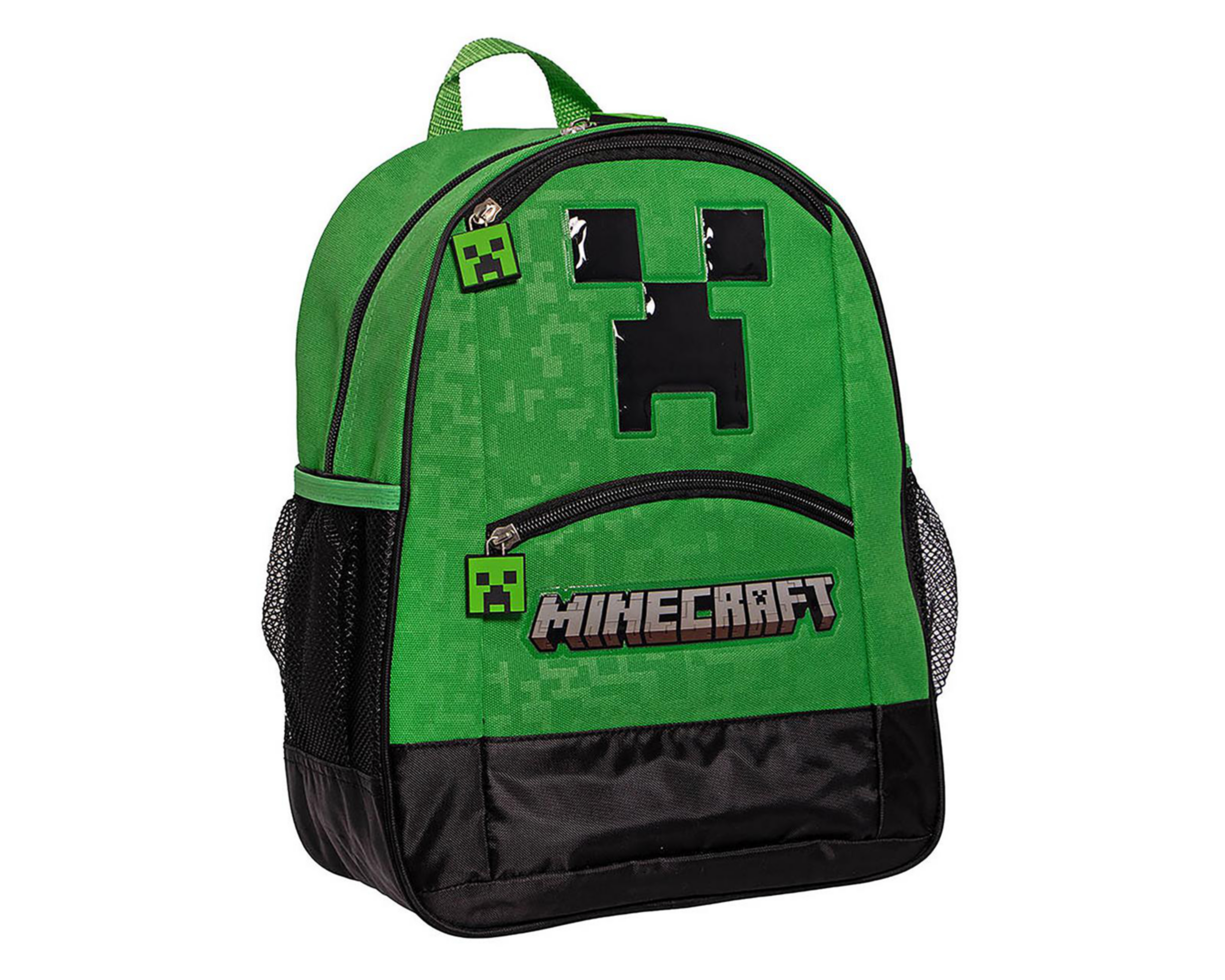 Foto 2 pulgar | Mochila Escolar Minecraft Verde