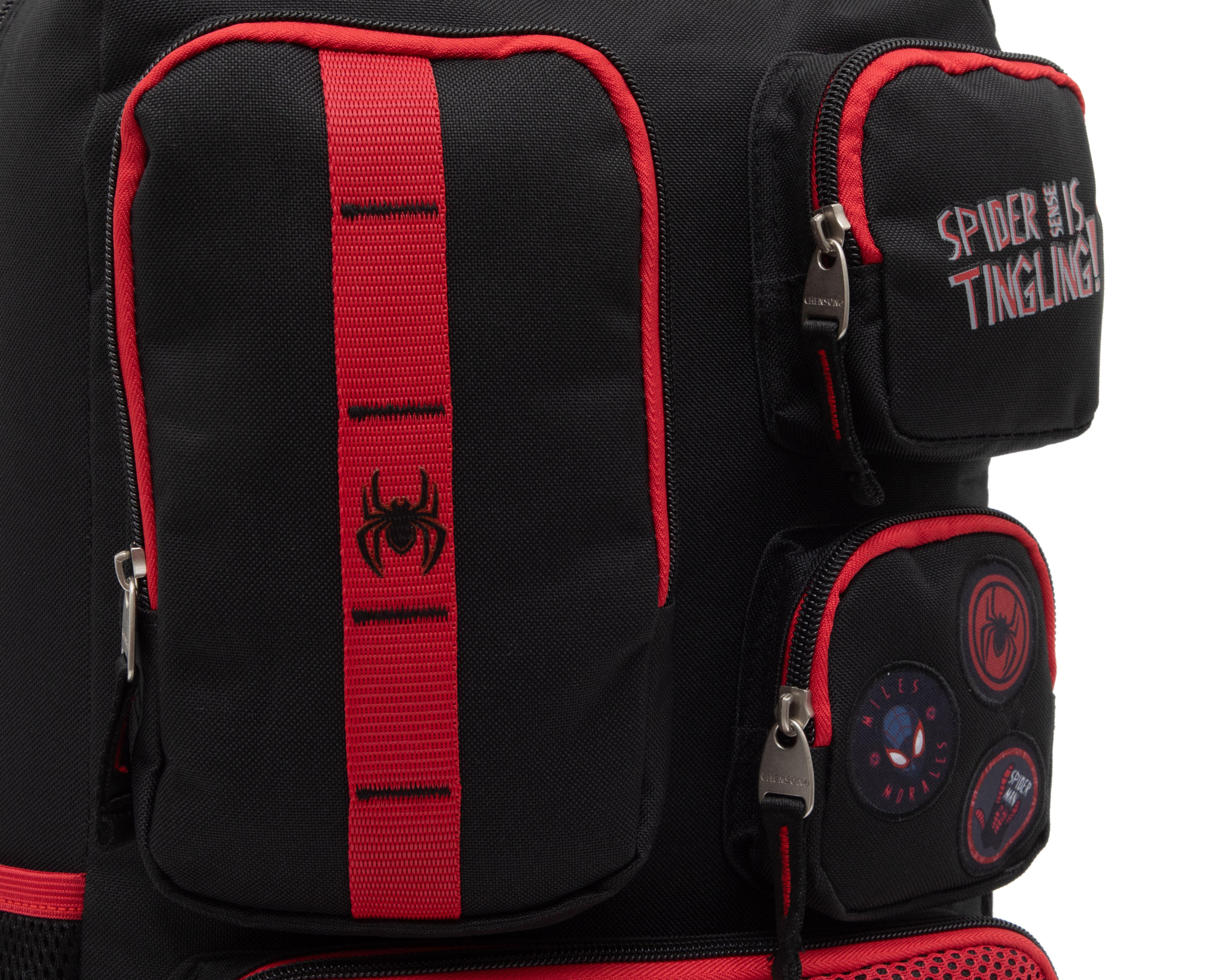 Foto 6 pulgar | Mochila Escolar Chenson Marvel Spider-Man Negra