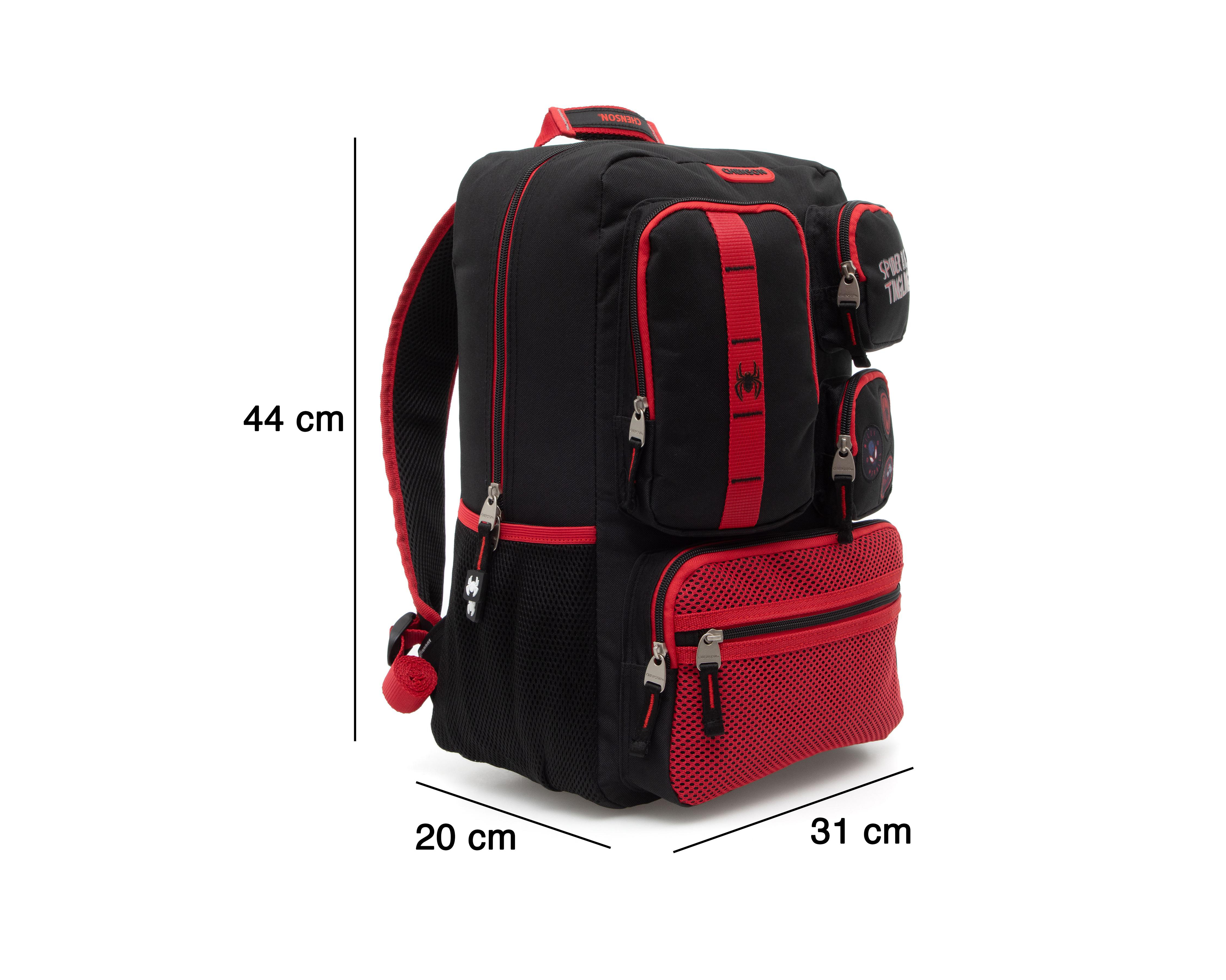Foto 8 pulgar | Mochila Escolar Chenson Marvel Spider-Man Negra