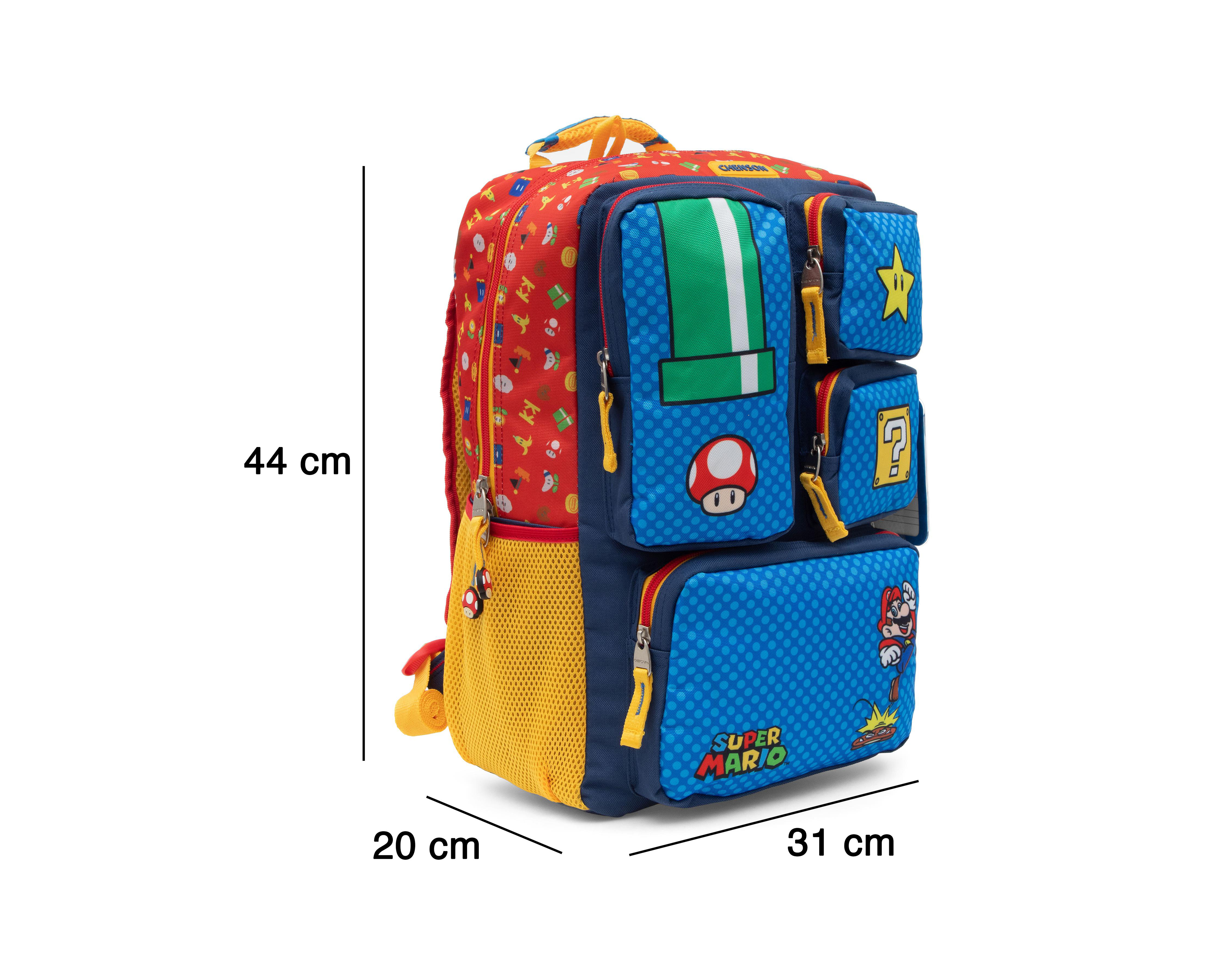 Foto 8 pulgar | Mochila Chenson Super Mario Azul Estampada