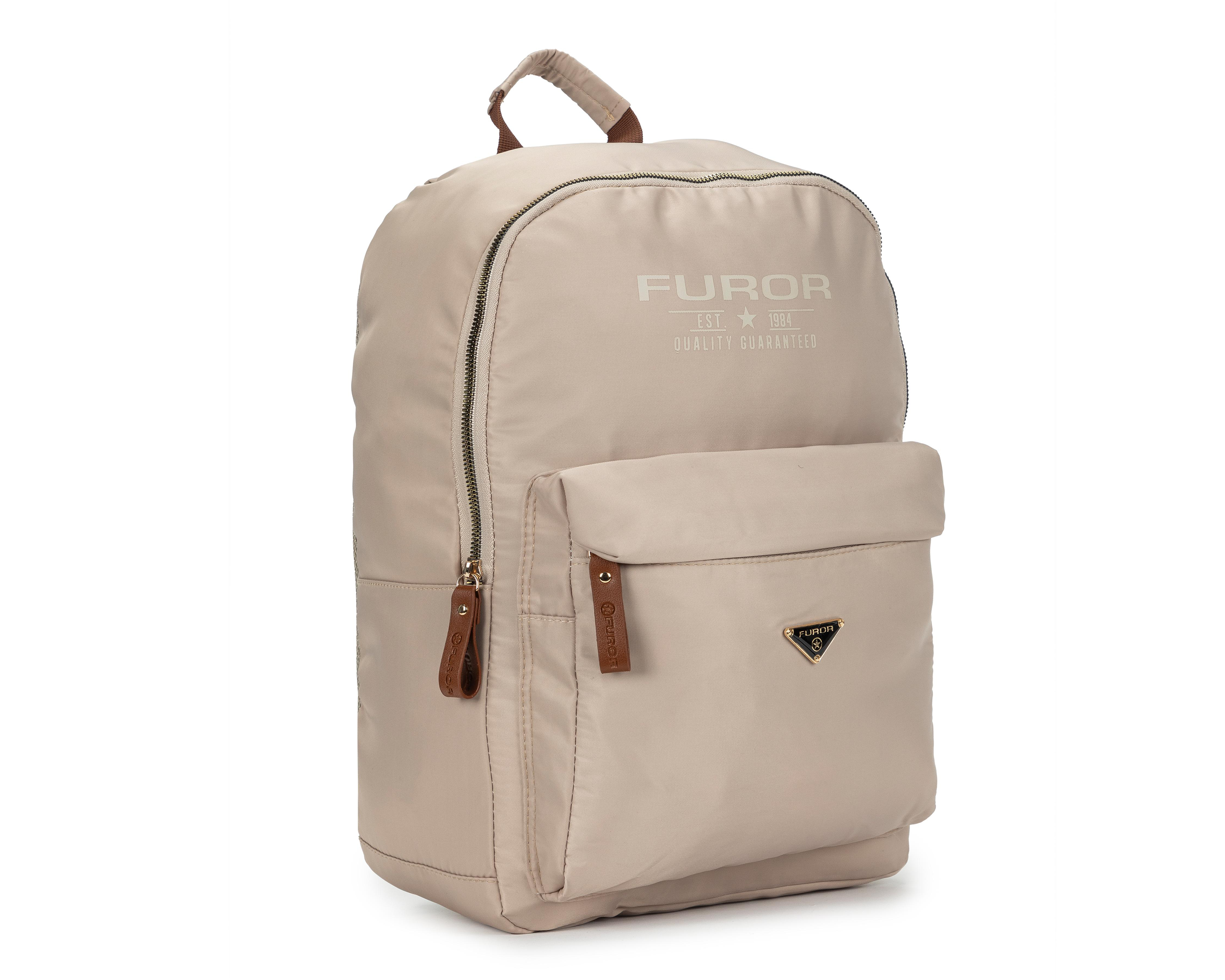 Foto 3 pulgar | Mochila Escolar Furor Beige