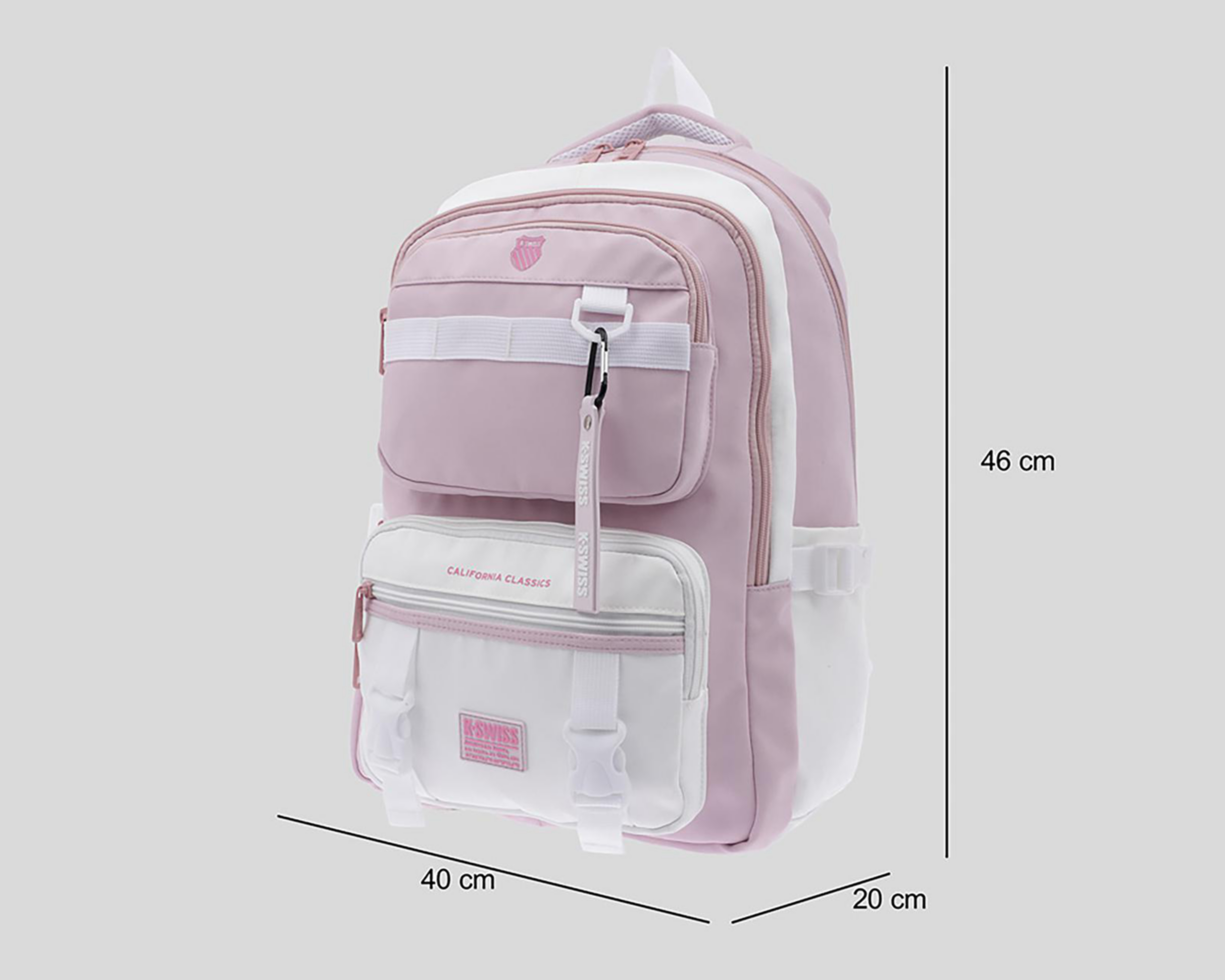 Foto 8 pulgar | Mochila Escolar K-Swiss Dione Rosa