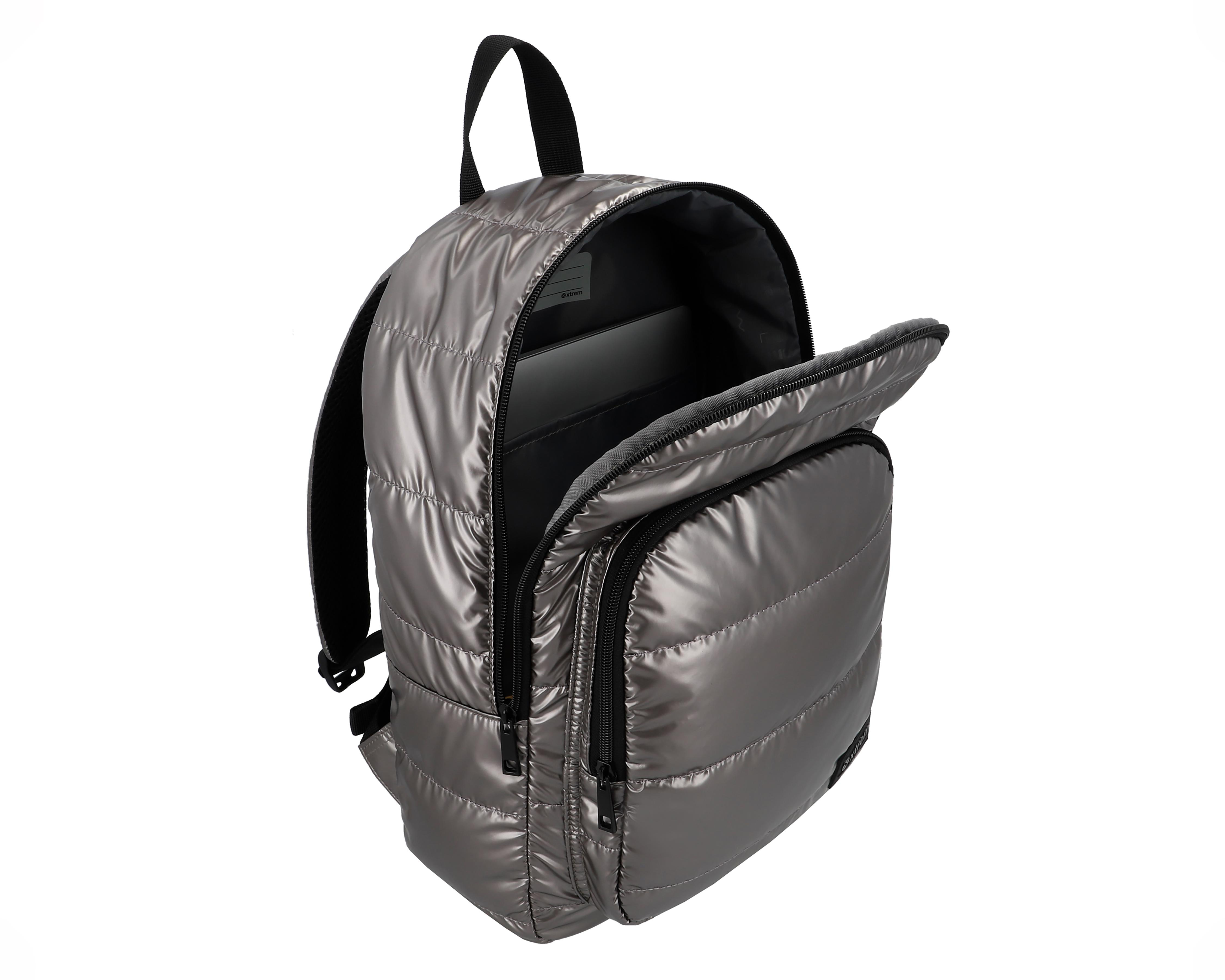 Foto 6 pulgar | Mochila Escolar Xtrem Plateada