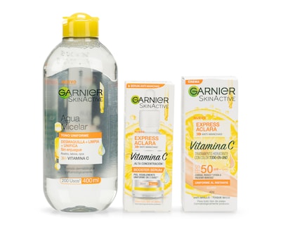Foto 1 | Kit Garnier Skin Active Express Aclara Antimanchas con Vitamina C 3 Piezas