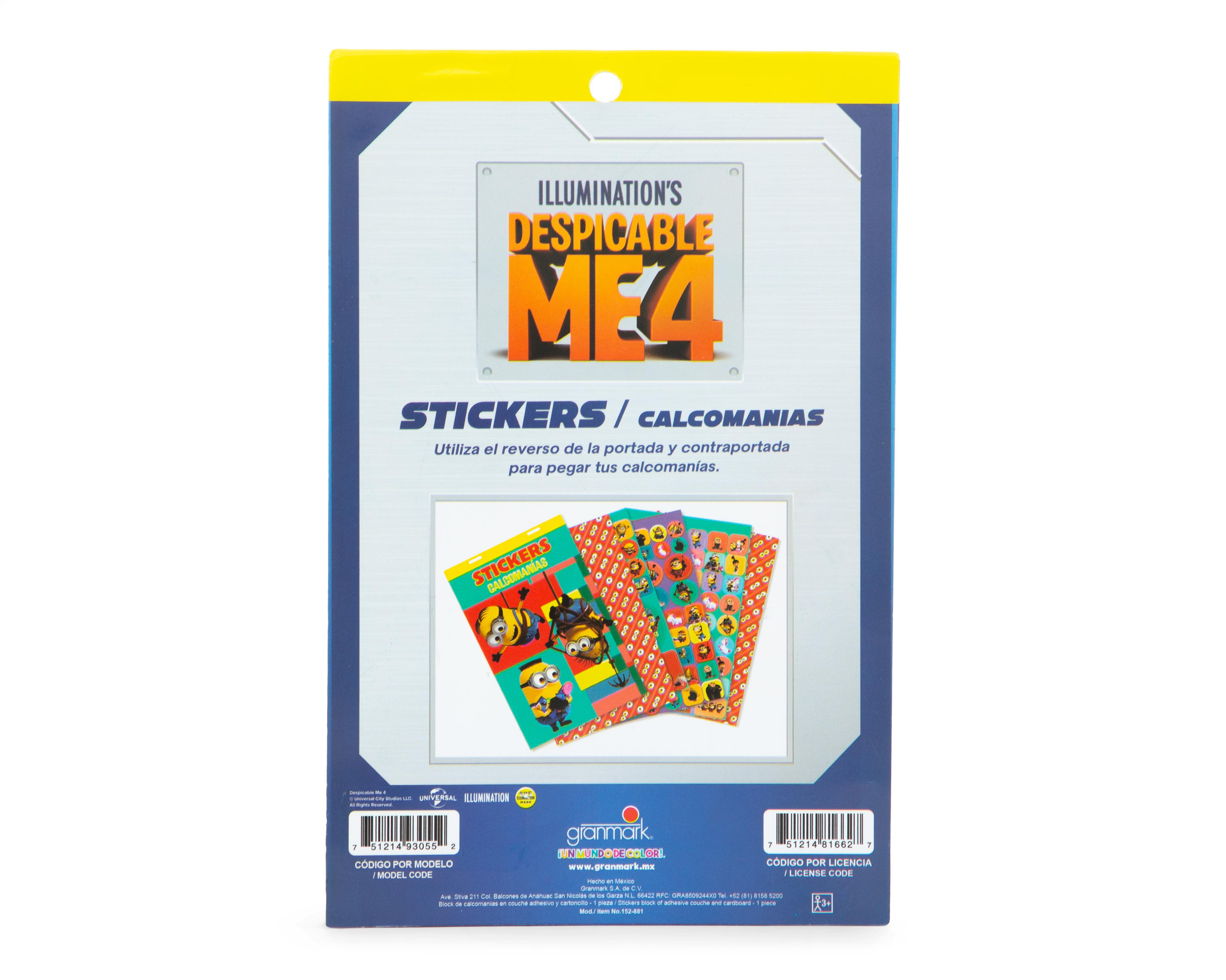 Foto 3 pulgar | Block de Stickers Minions Granmark