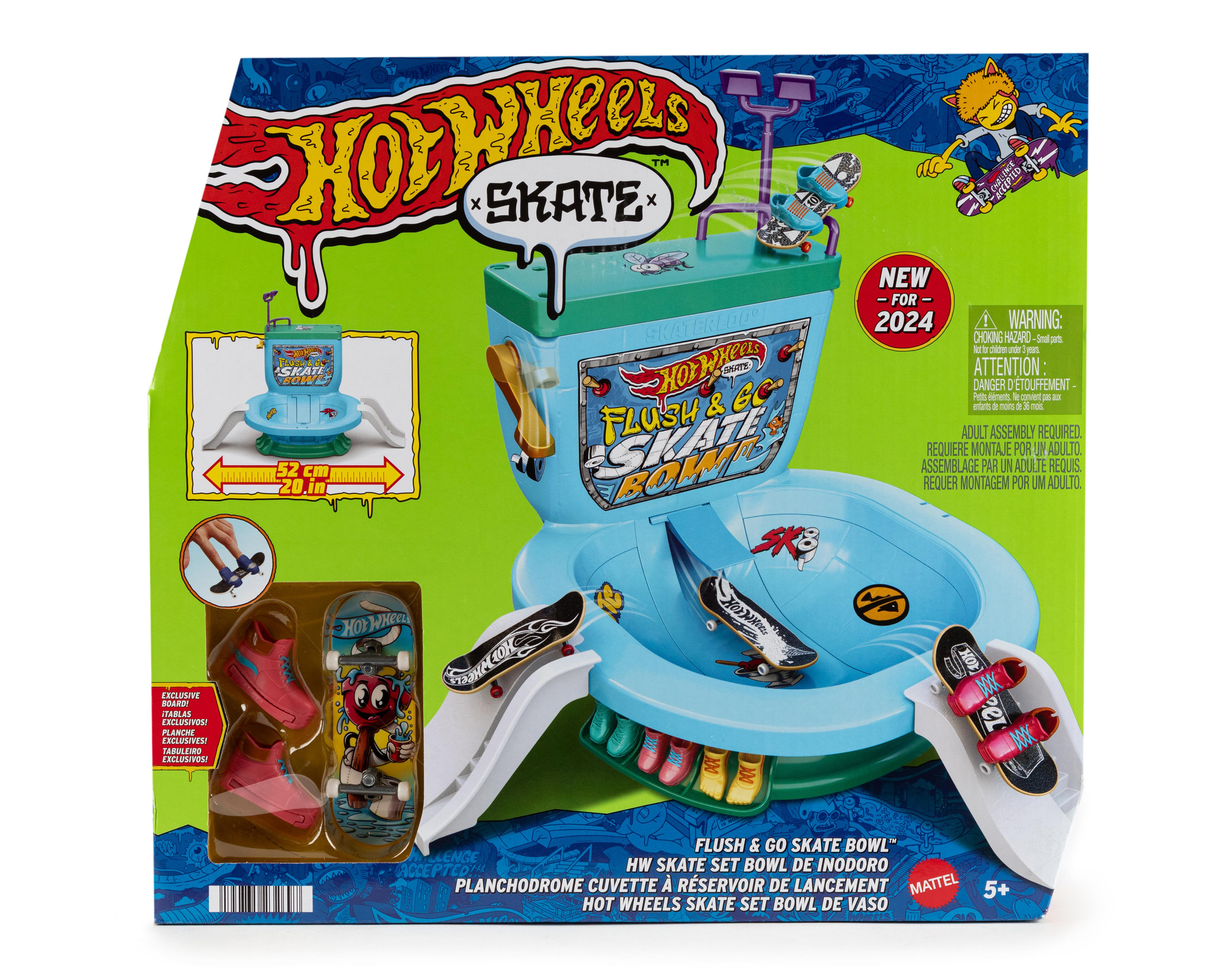 Foto 2 pulgar | Pista Hot Wheels Flush & Go Skate Bowl