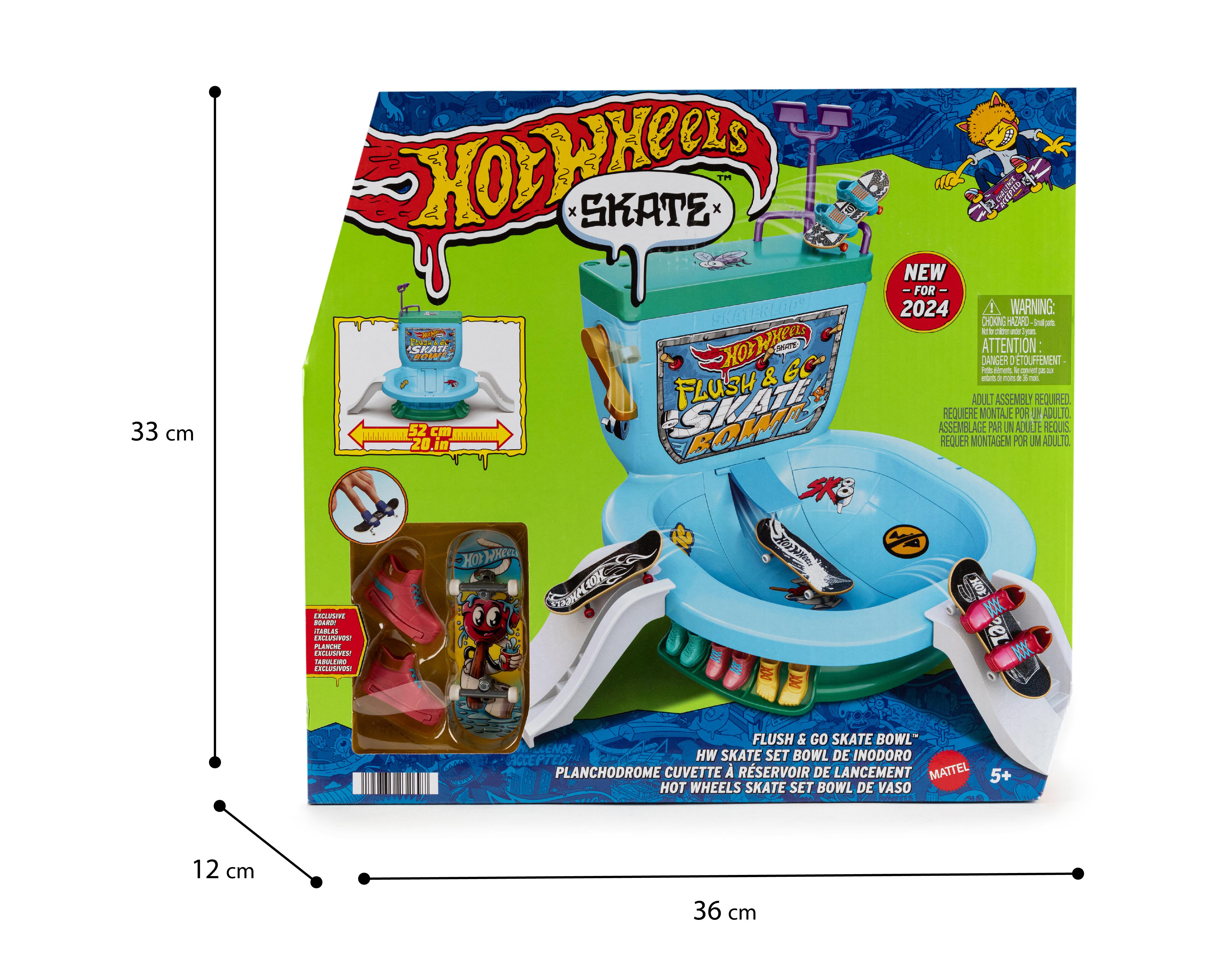 Foto 4 pulgar | Pista Hot Wheels Flush & Go Skate Bowl