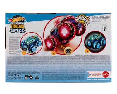 Foto 2 | Carro de Control Remoto Hot Wheels Monster Trucks Power Smashers