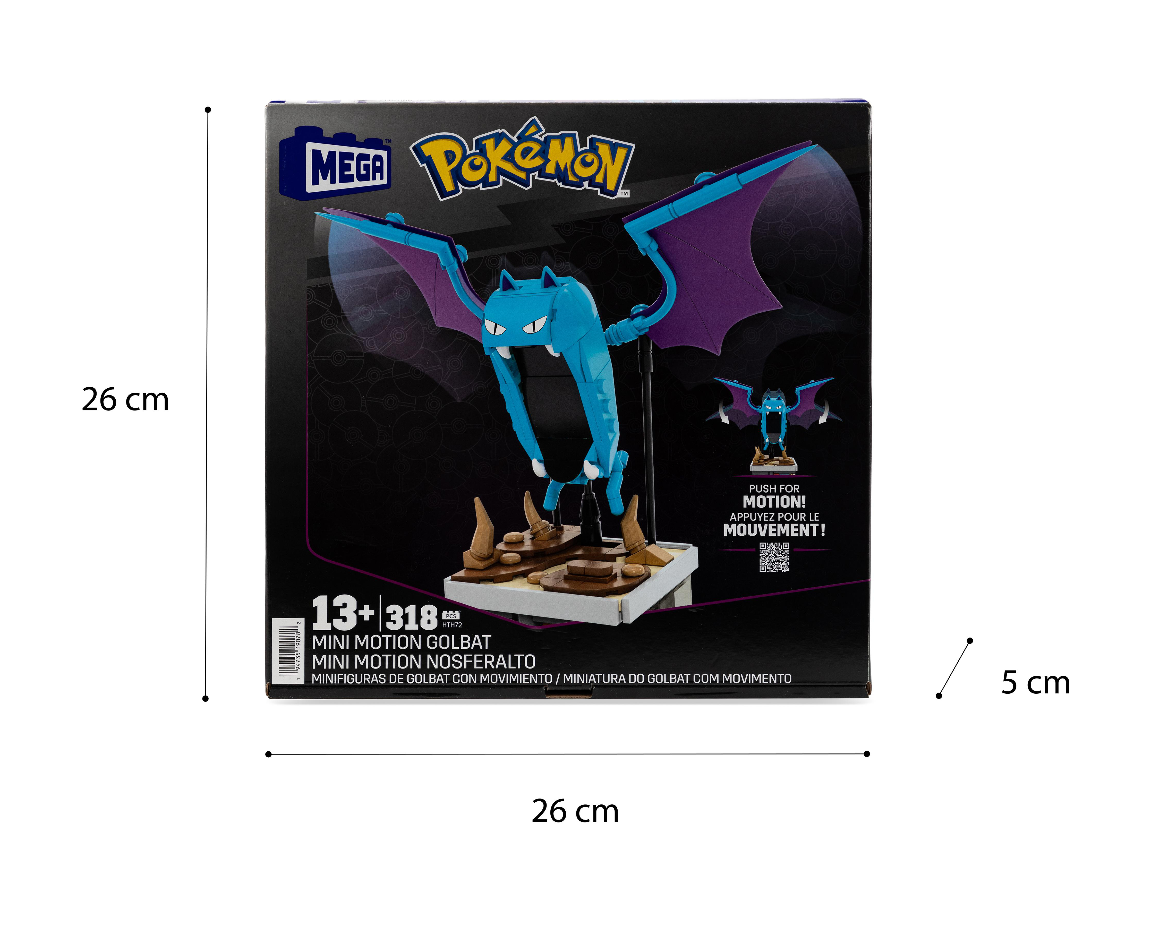 Foto 4 pulgar | Minifigura de Golbat Mega Bloks Pokémon con Movimiento