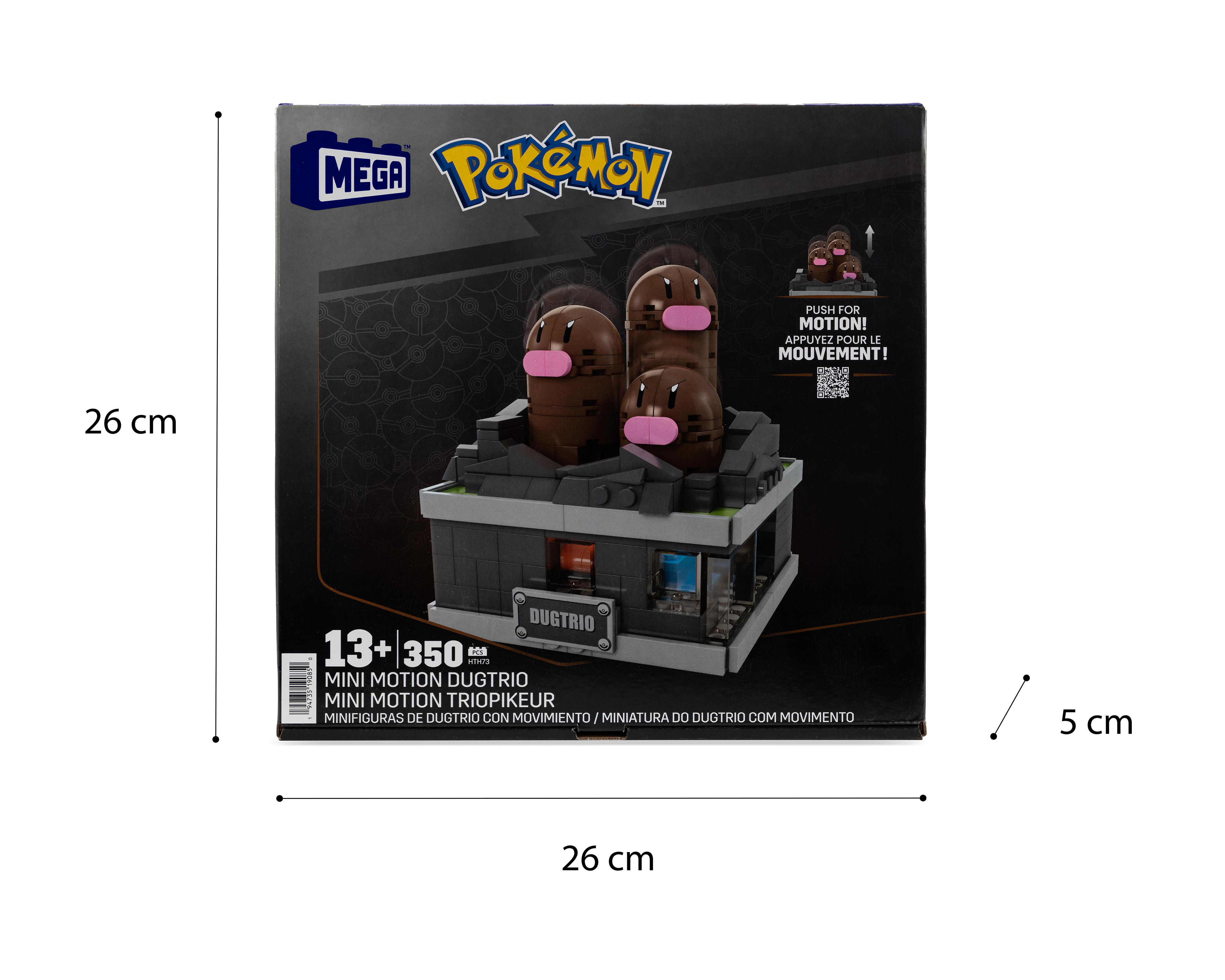 Foto 4 pulgar | Minifigura de Dugtrio Mega Bloks Pokémon con Movimiento