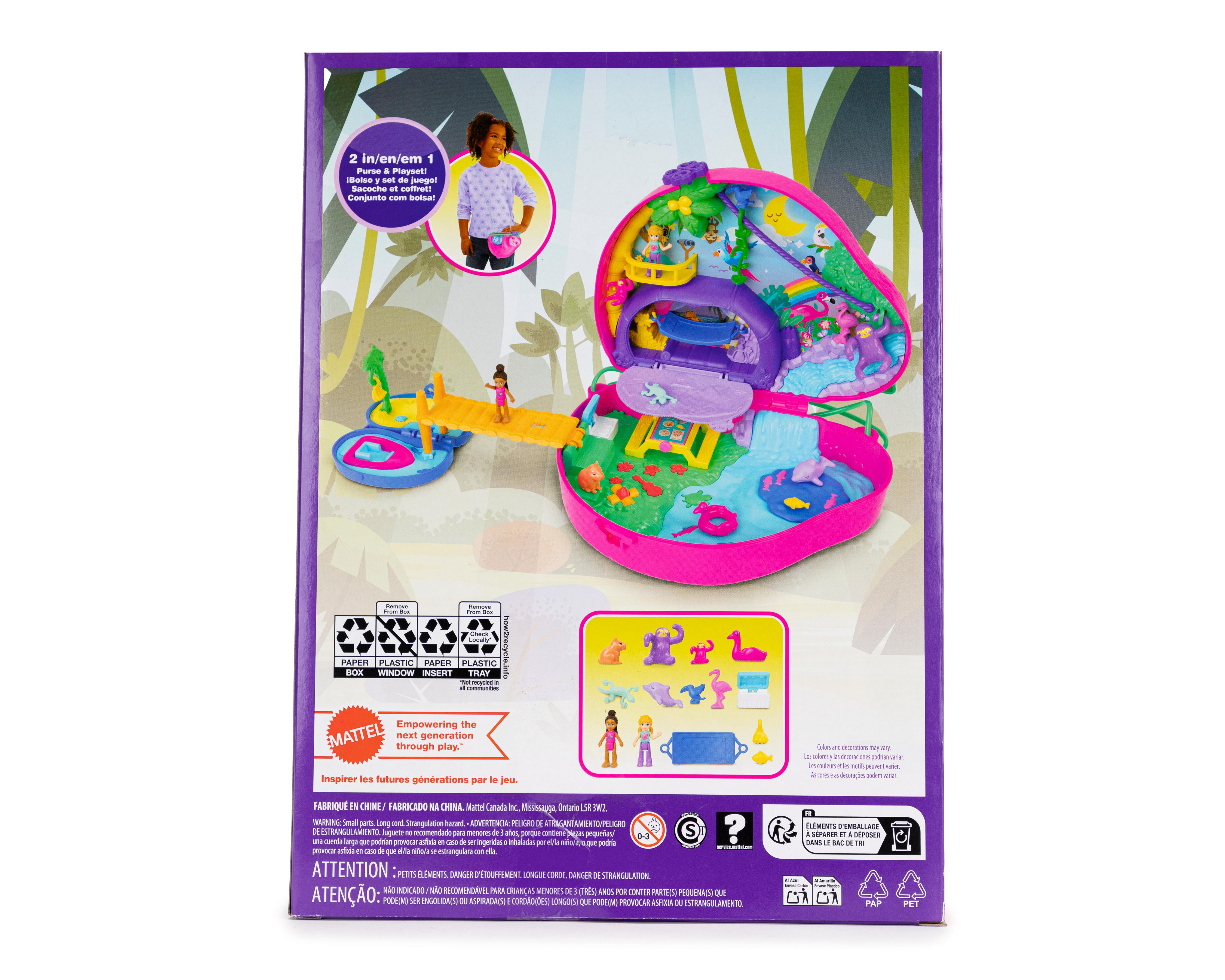 Foto 3 pulgar | Muñeca Polly Pocket Estuche de Bolso 2 en 1 de Familia de Perezosos