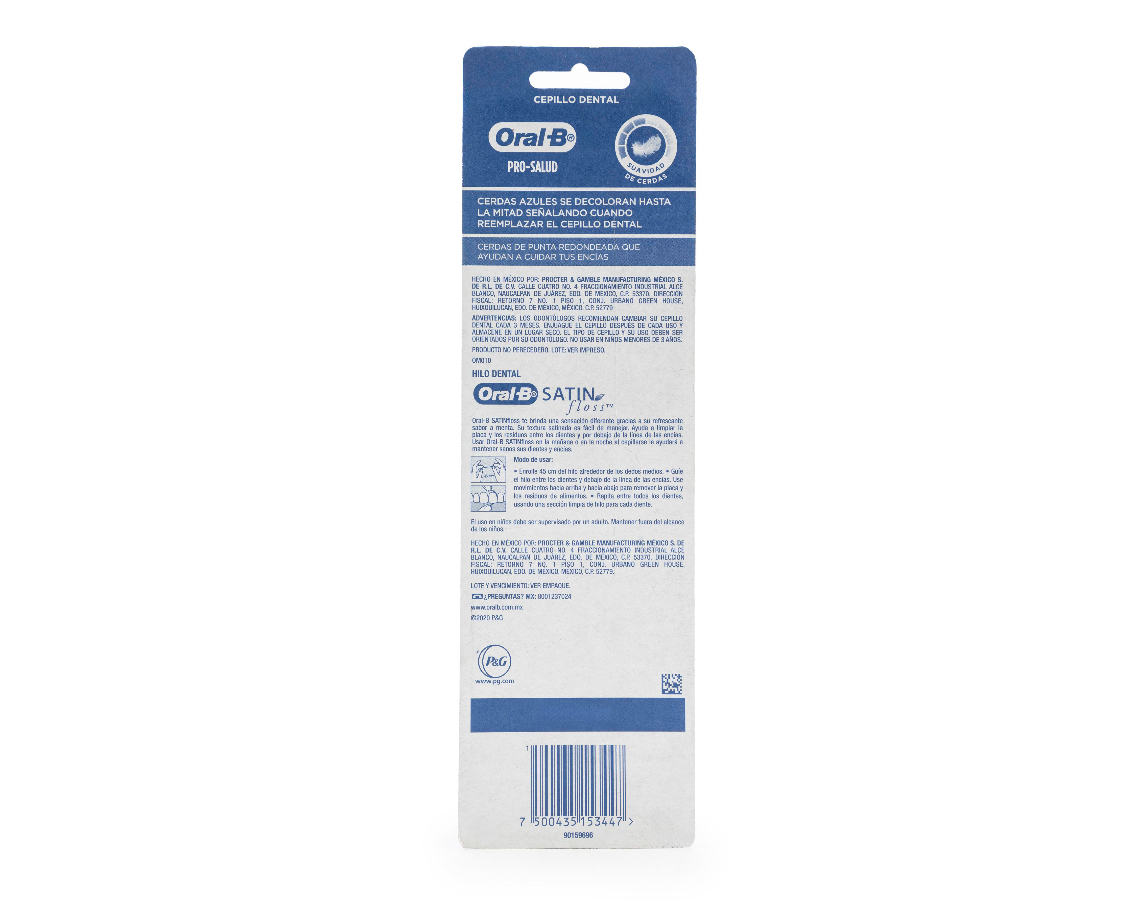 Foto 2 | Cepillo de Dientes con Hilo Dental Oral-B 3 Piezas