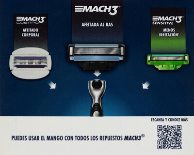 Foto 3 | Rastrillo Gillette Mach3 con Repuesto