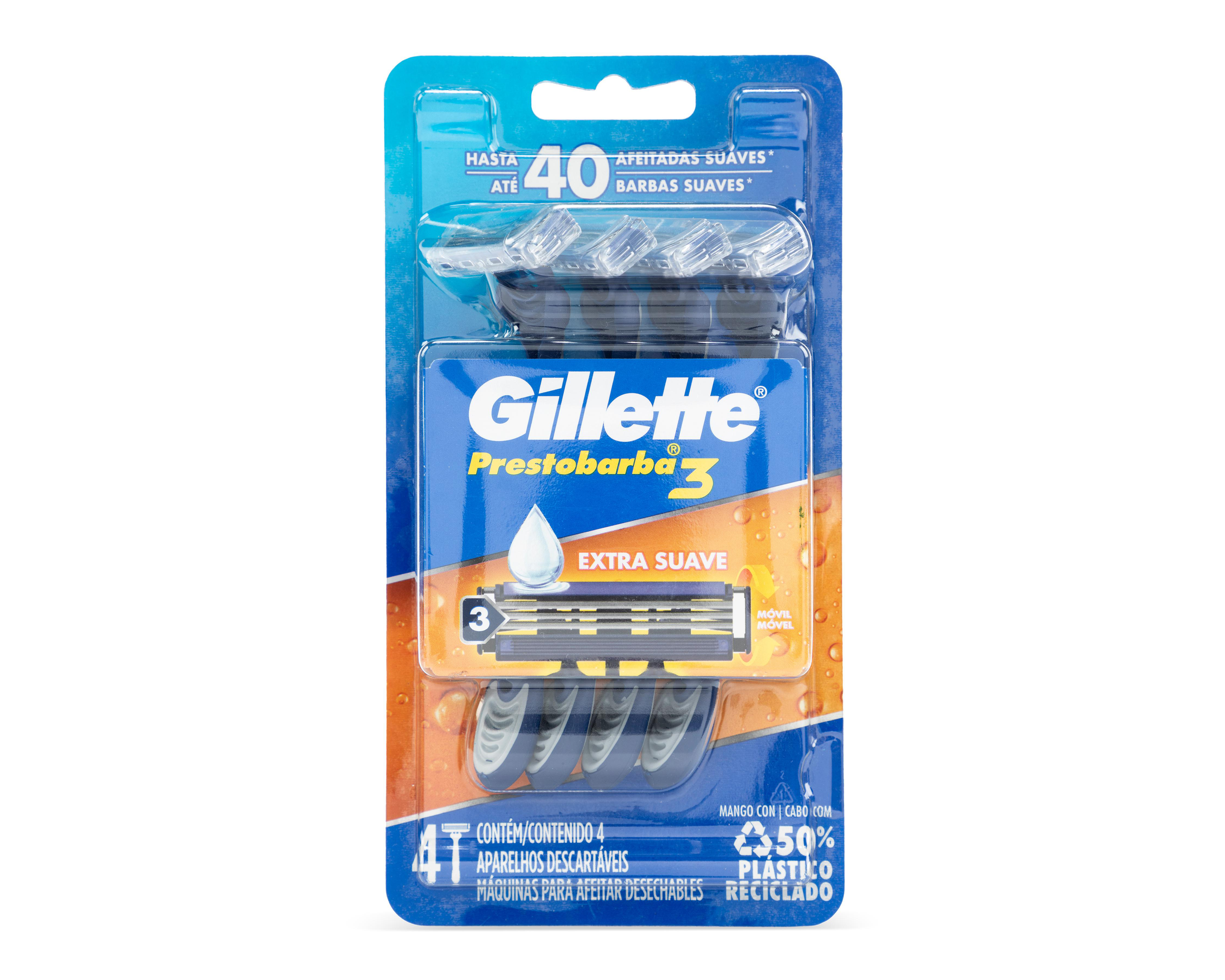 Rastrillo Gillette Prestobarba3 4 Piezas