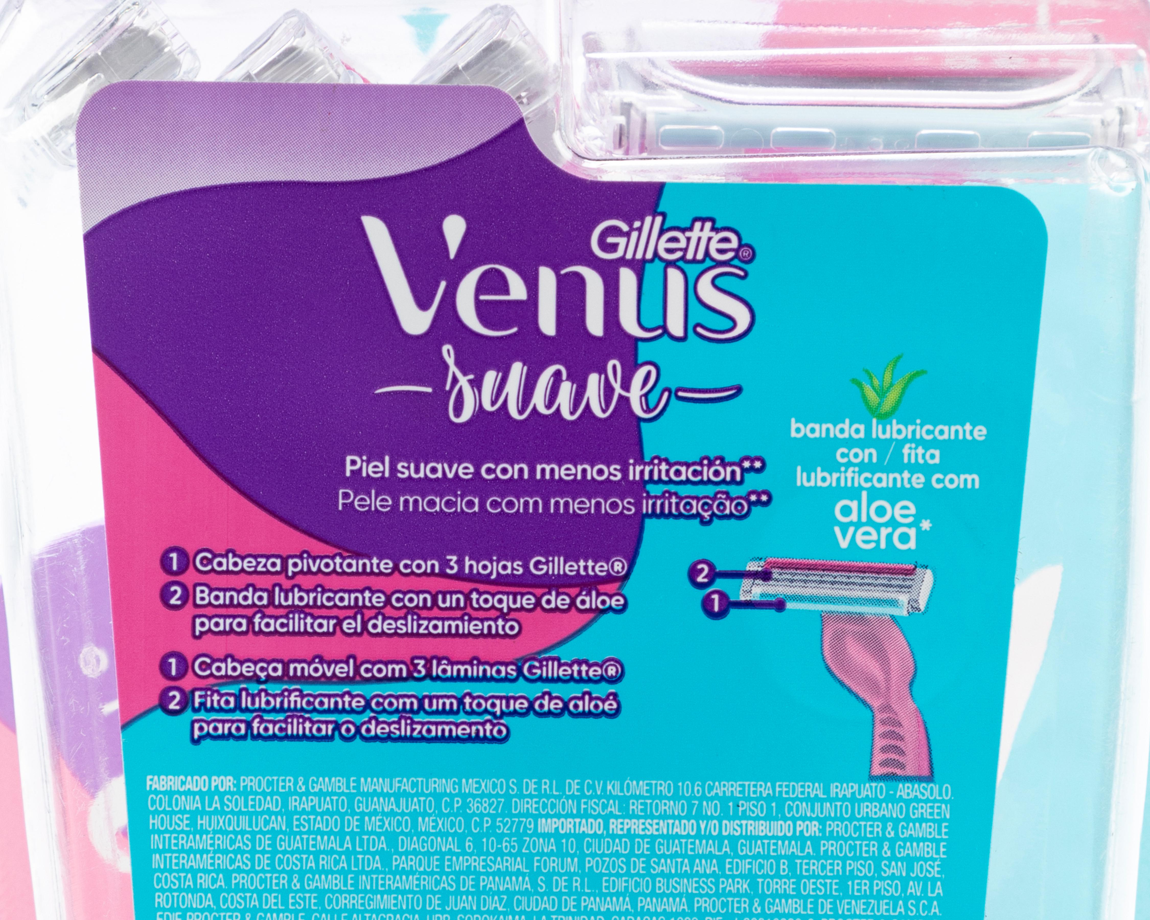 Foto 4 pulgar | Rastrillo Gillette Venus Suave con Lubricante 4 Piezas