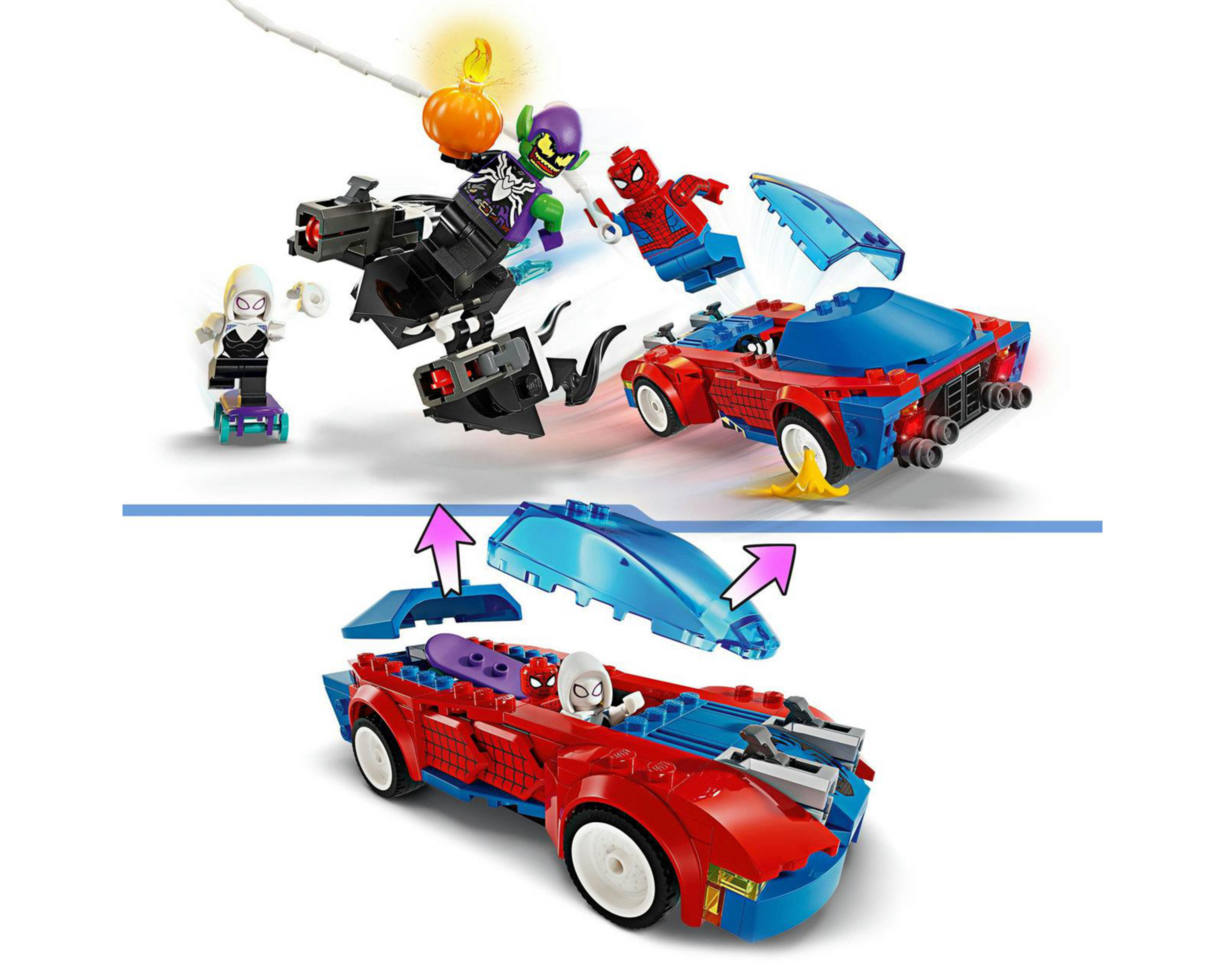Foto 8 pulgar | LEGO Marvel: Coche de Carreras de Spider-Man y Duende Verde