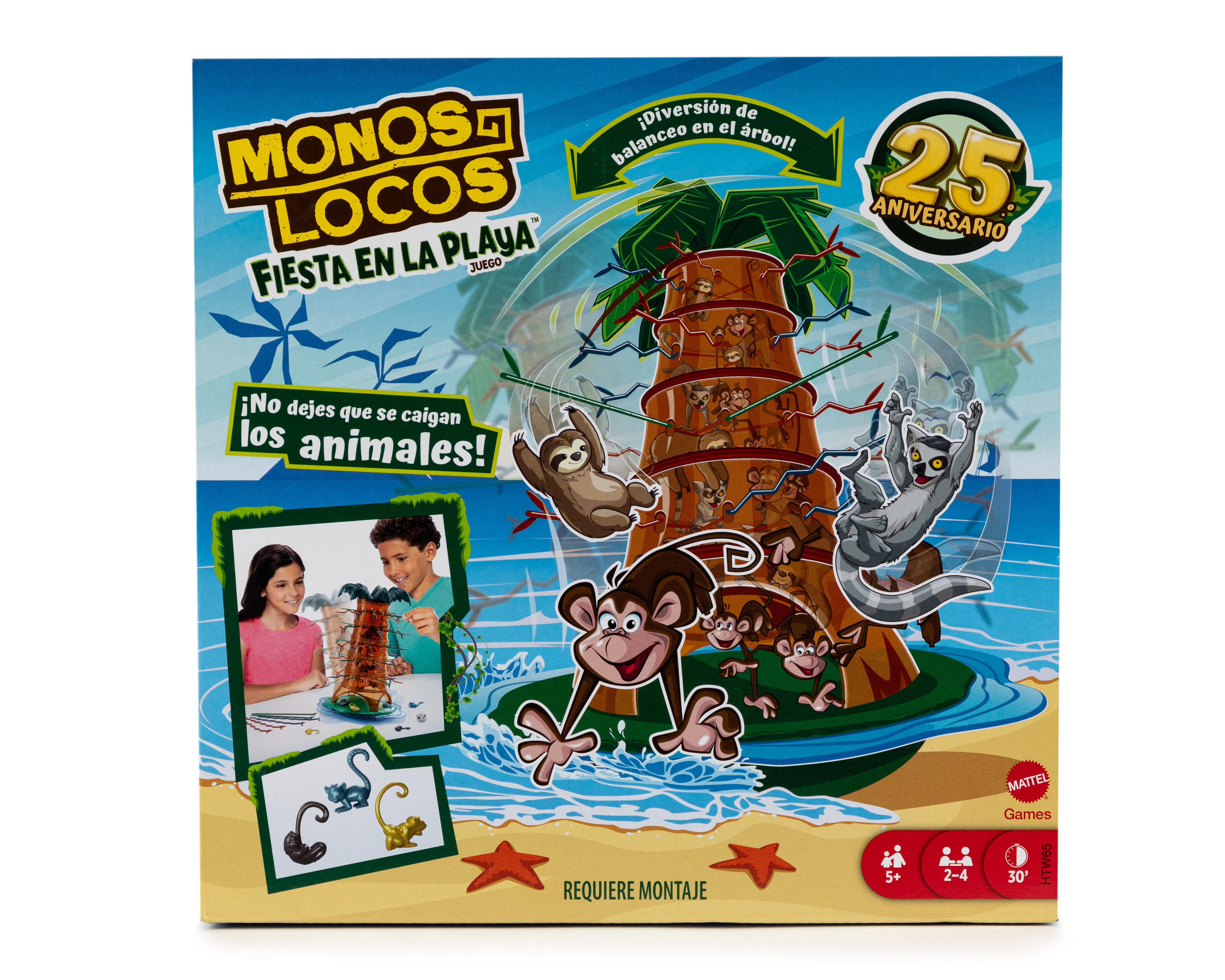 Juego de Mesa Monos Locos Fiesta en la Playa Mattel