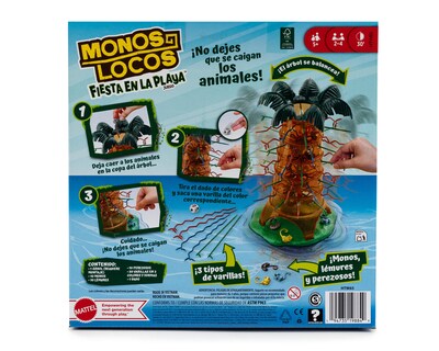 Foto 2 | Juego de Mesa Monos Locos Fiesta en la Playa Mattel