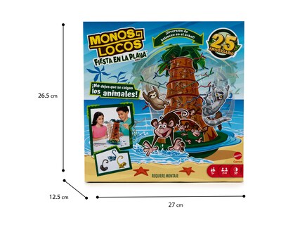 Foto 3 | Juego de Mesa Monos Locos Fiesta en la Playa Mattel