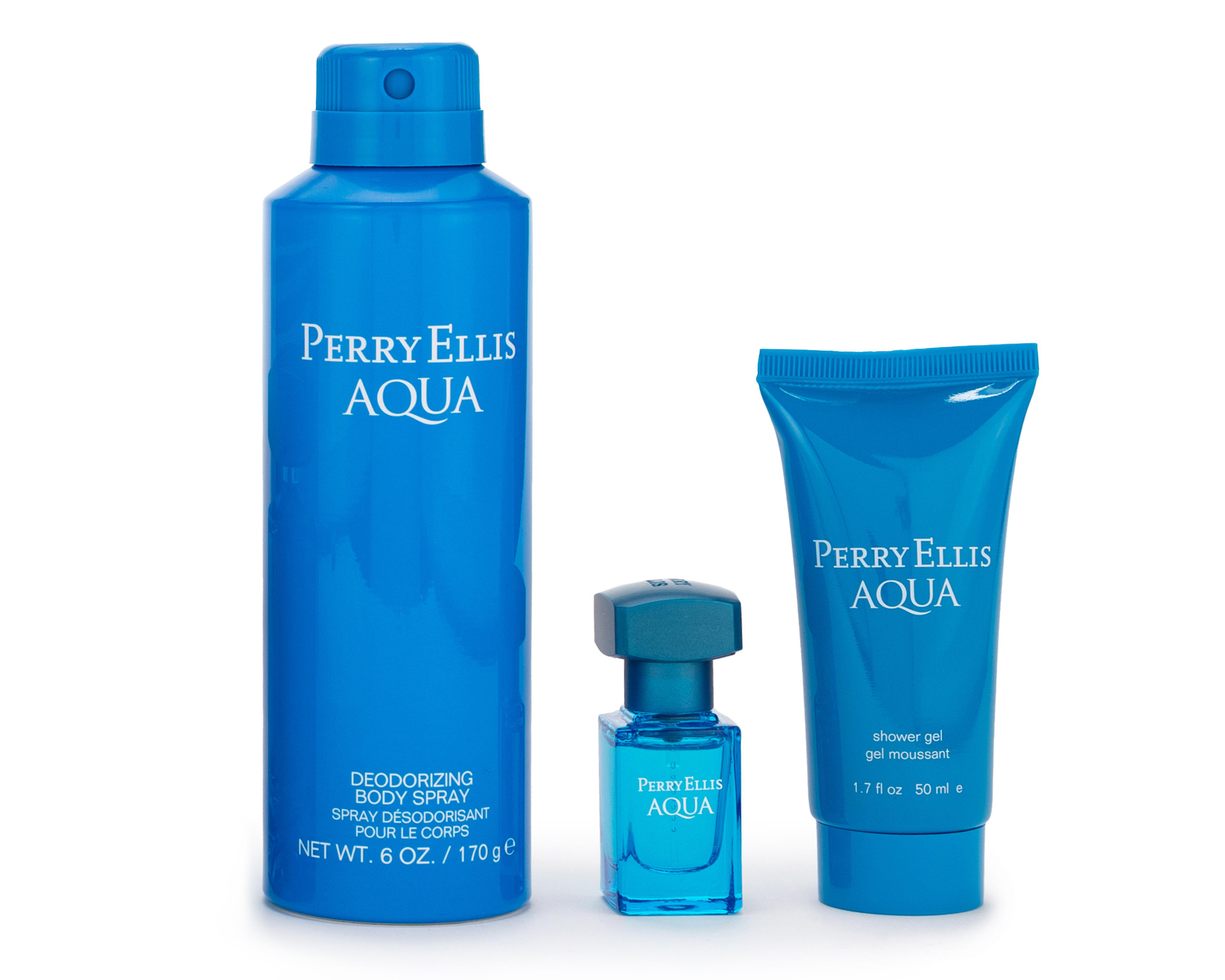 Foto 4 pulgar | Estuche para Hombre Perry Ellis Aqua 4 Piezas