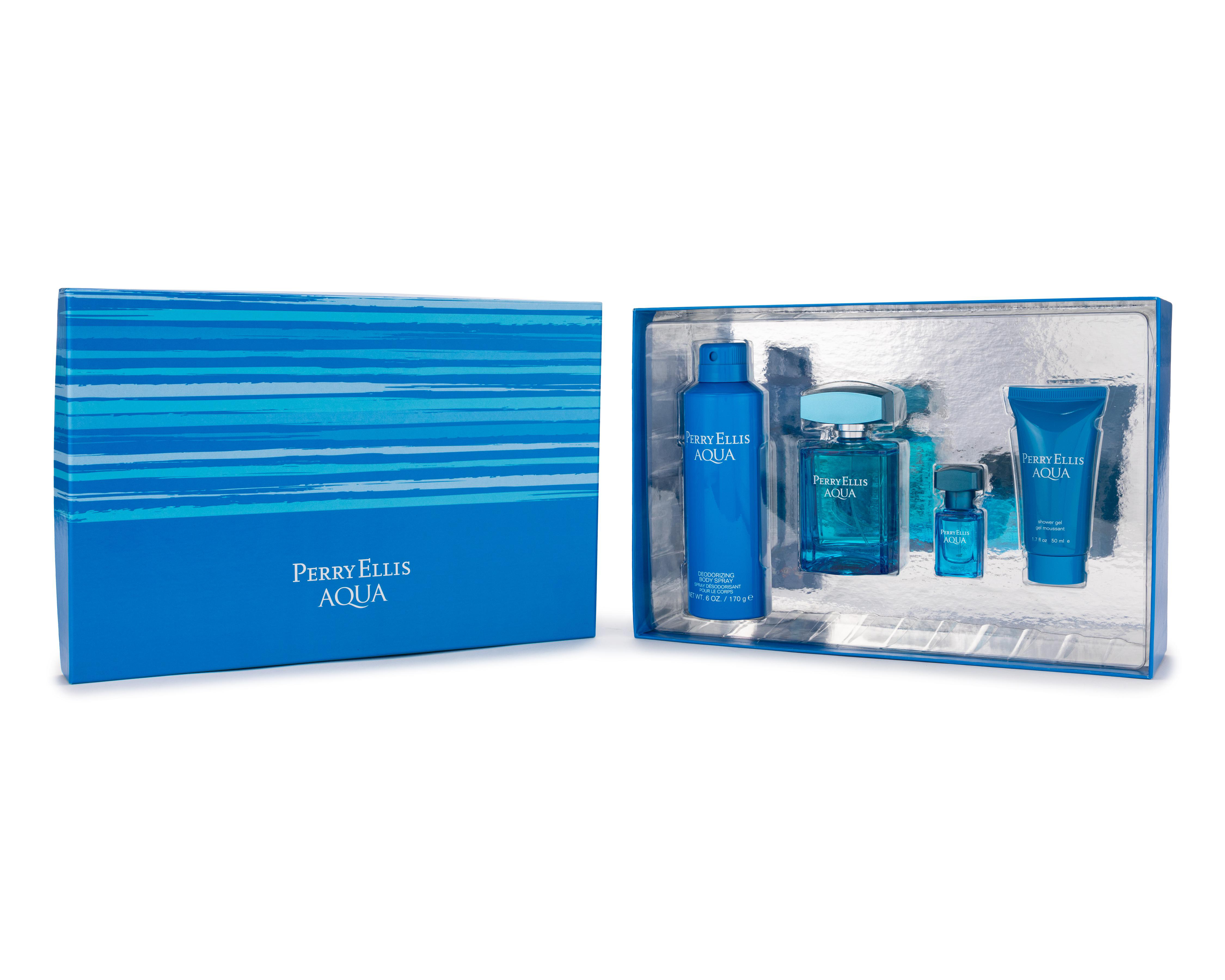 Foto 5 pulgar | Estuche para Hombre Perry Ellis Aqua 4 Piezas