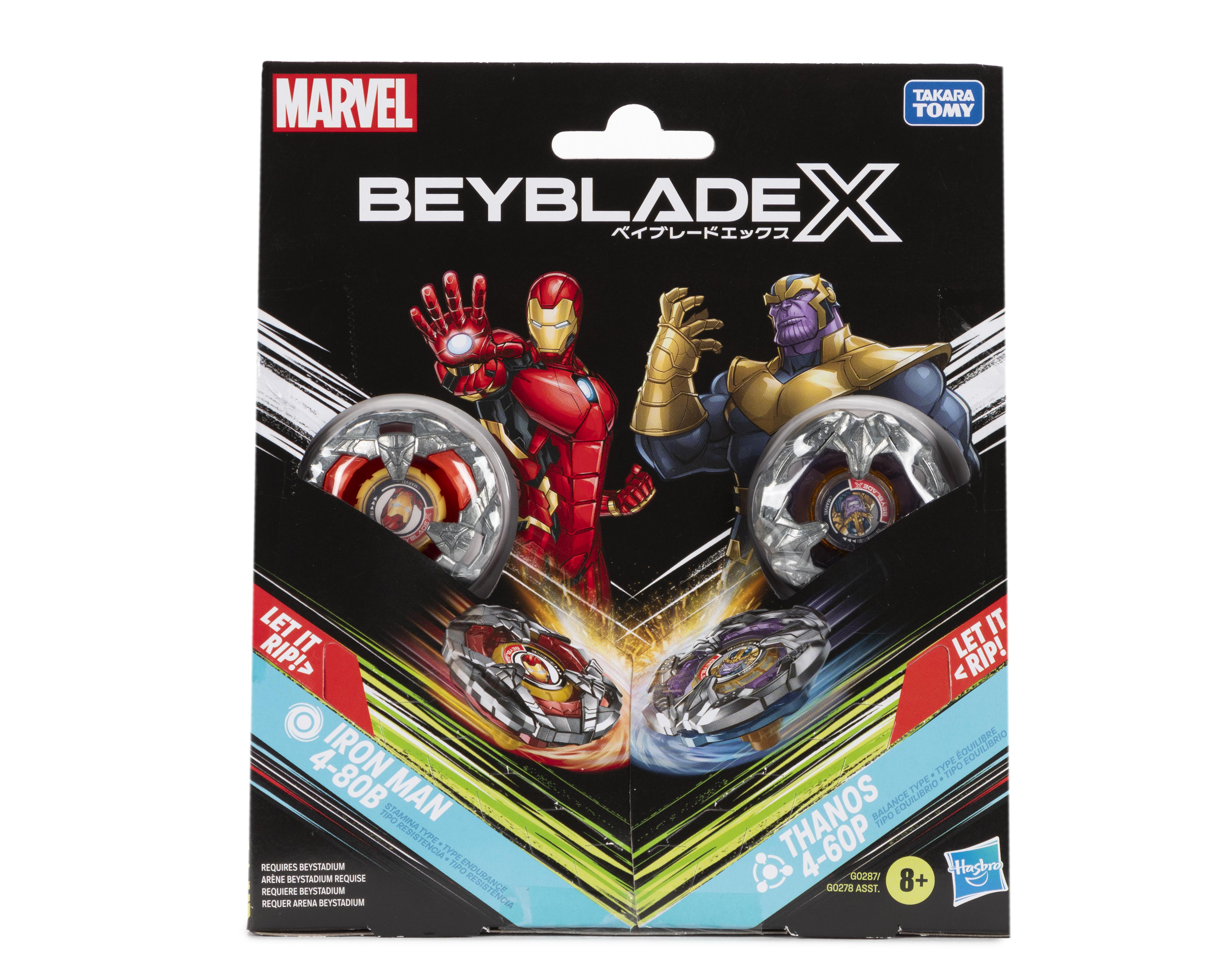 Foto 2 pulgar | Beyblade X Marvel Iron Man vs Thanos