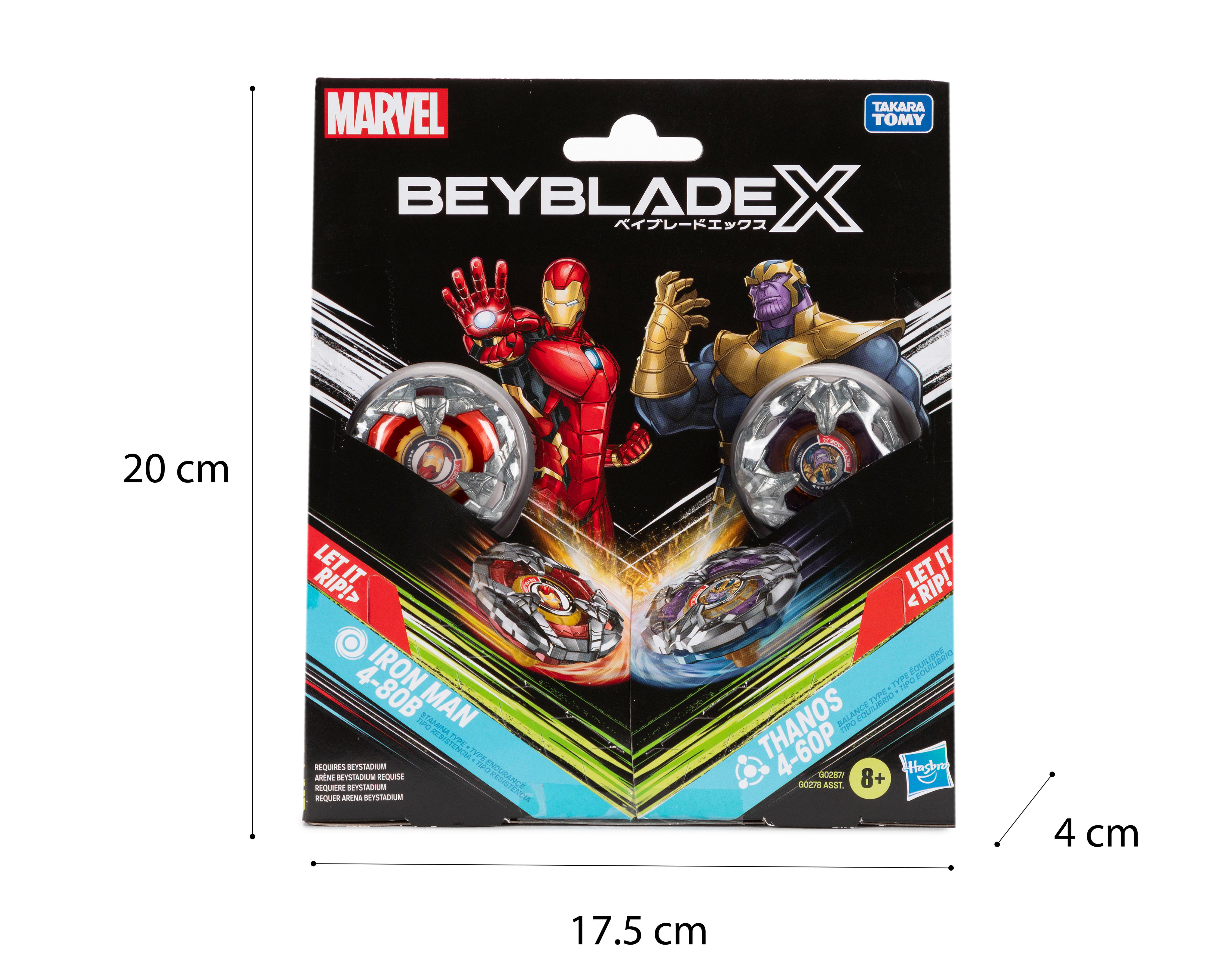 Foto 4 pulgar | Beyblade X Marvel Iron Man vs Thanos