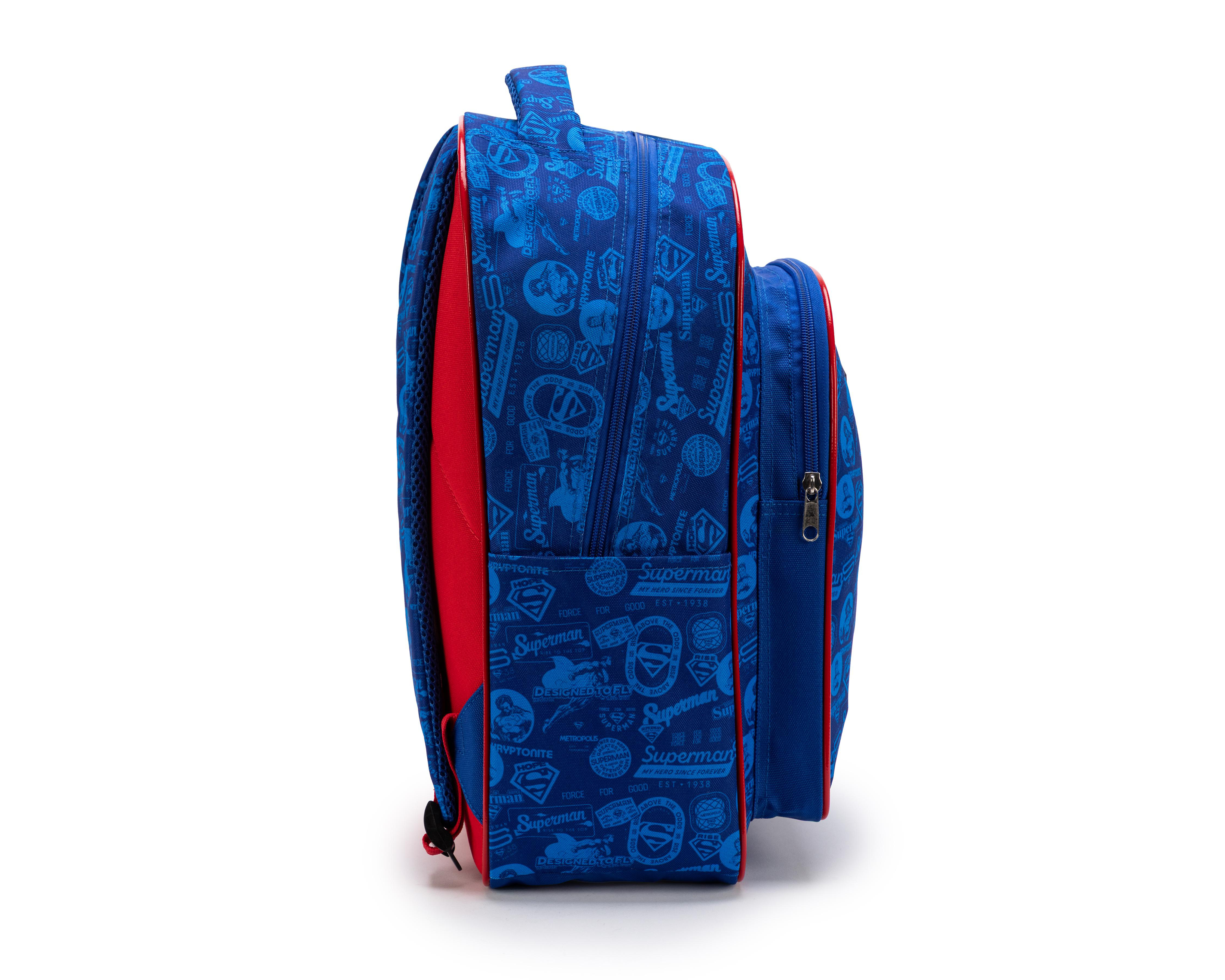 Foto 4 pulgar | Mochila Escolar Superman Azul