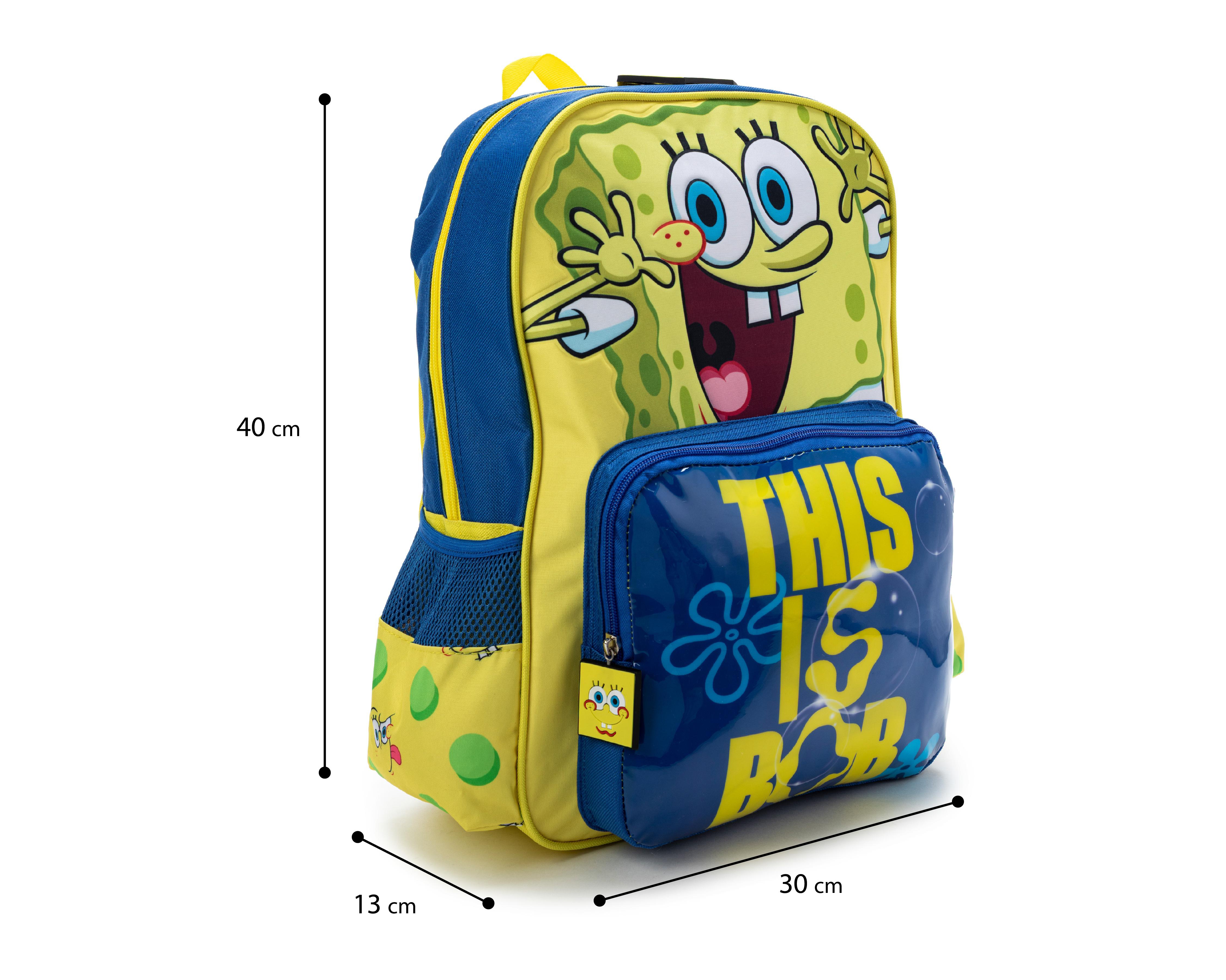 Foto 8 pulgar | Mochila Escolar Bob Esponja Estampada
