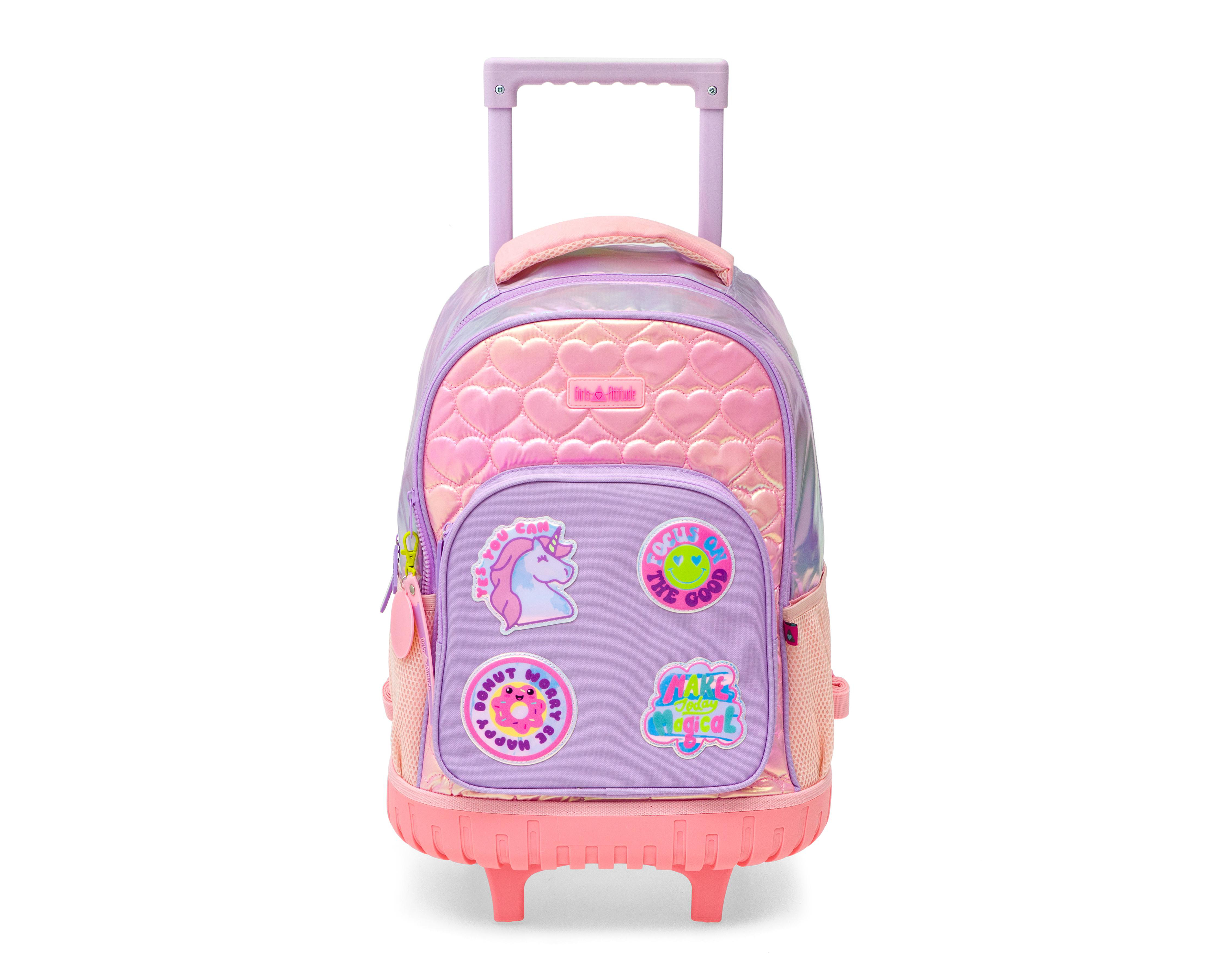 Foto 1 | Mochila con Ruedas Girls Attitude Rosa y Lila