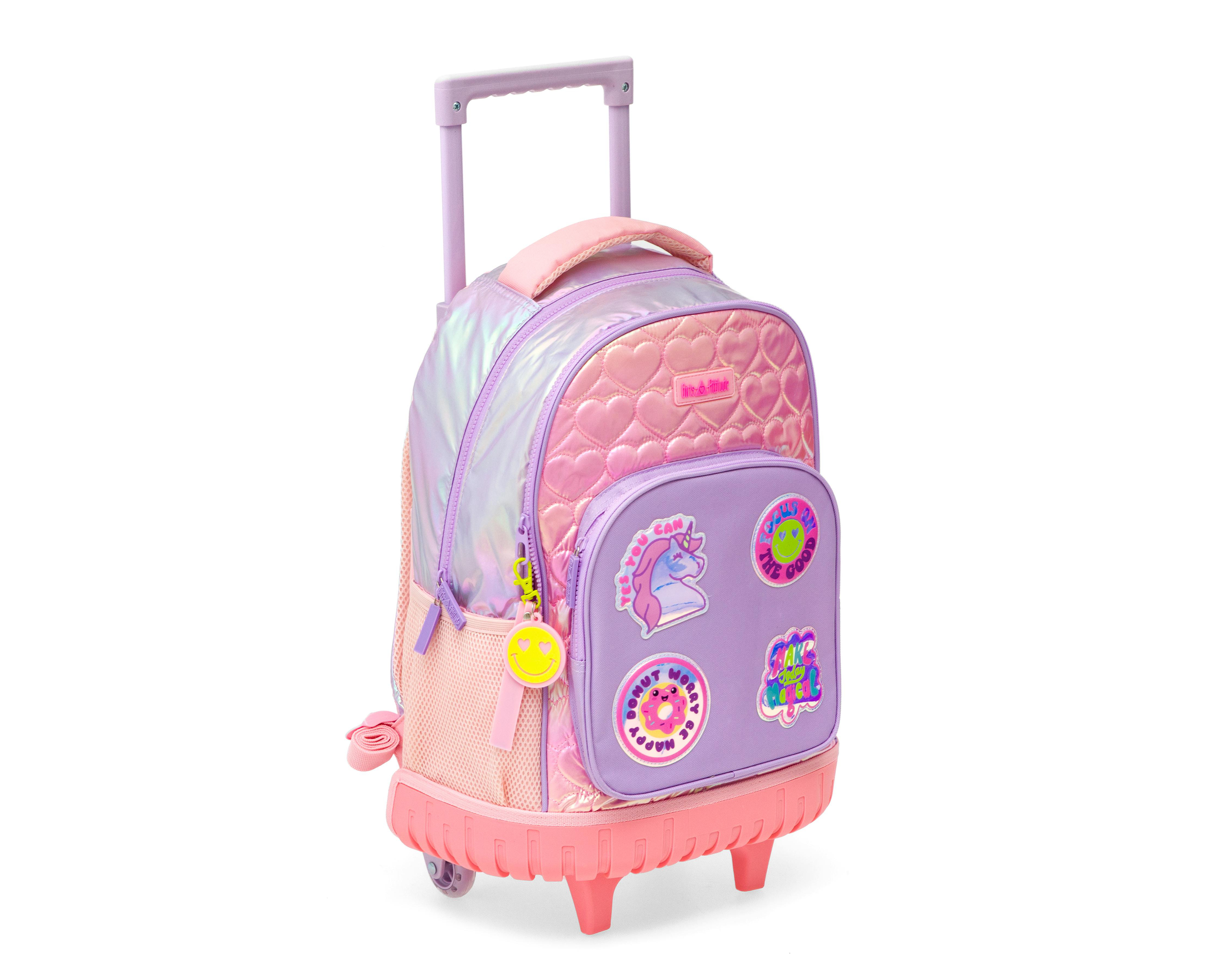 Foto 2 | Mochila con Ruedas Girls Attitude Rosa y Lila