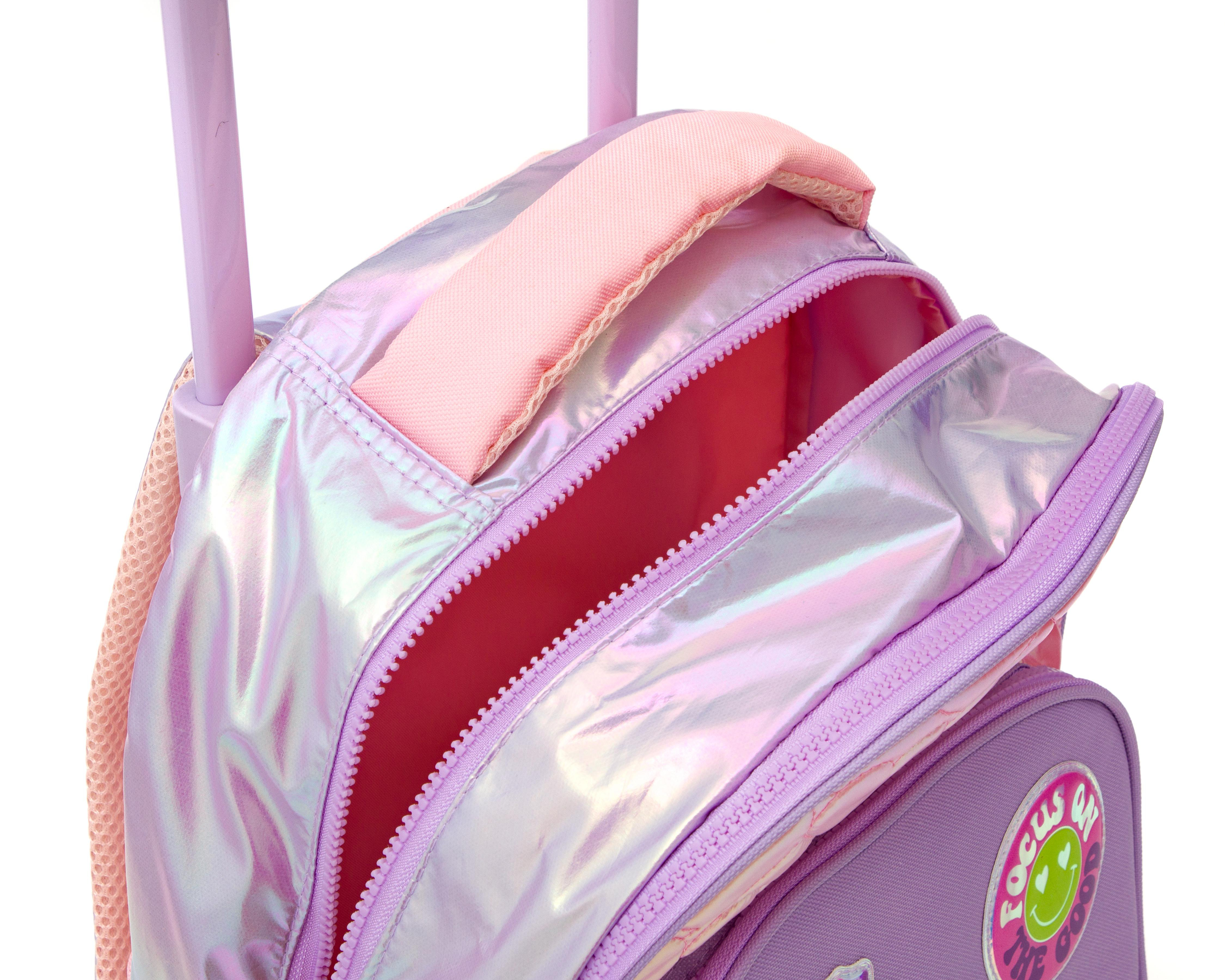 Foto 6 pulgar | Mochila con Ruedas Girls Attitude Rosa y Lila