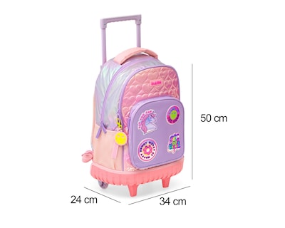 Foto 6 | Mochila con Ruedas Girls Attitude Rosa y Lila