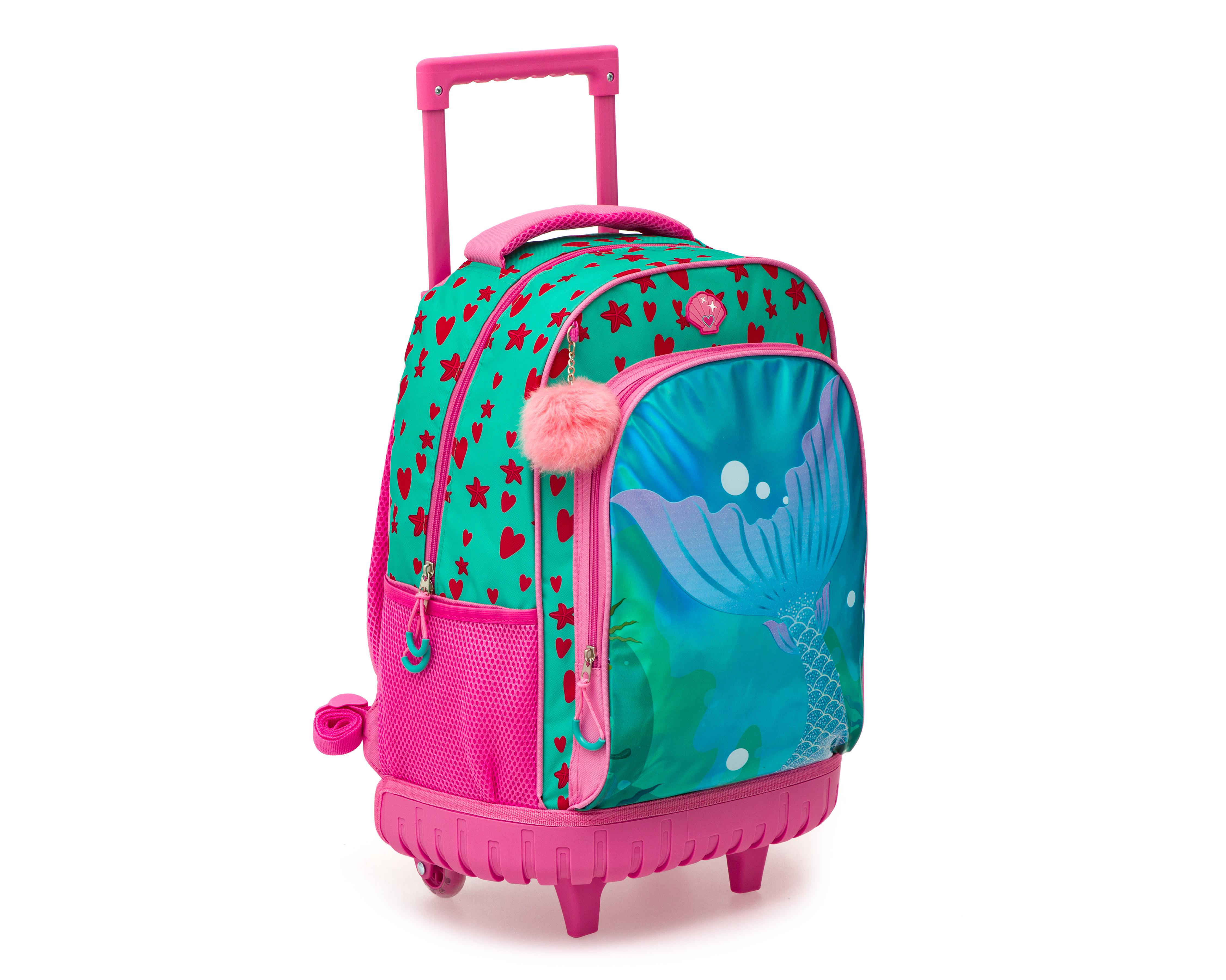 Foto 2 | Mochila con Ruedas Girls Attitude Turquesa y Rosa
