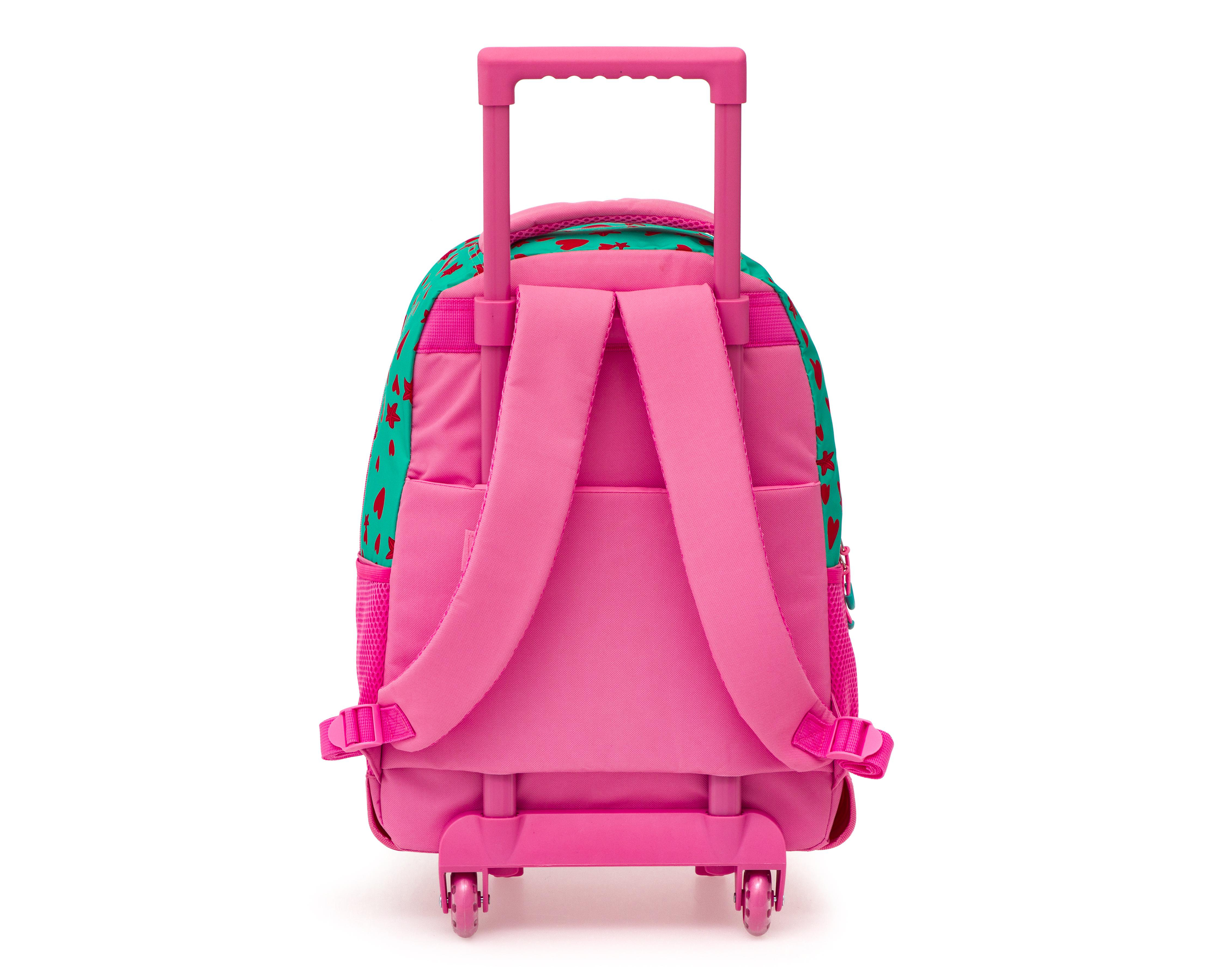 Foto 4 pulgar | Mochila con Ruedas Girls Attitude Turquesa y Rosa