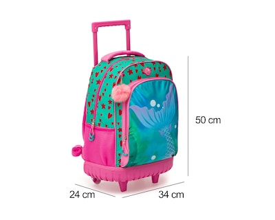 Foto 6 | Mochila con Ruedas Girls Attitude Turquesa y Rosa