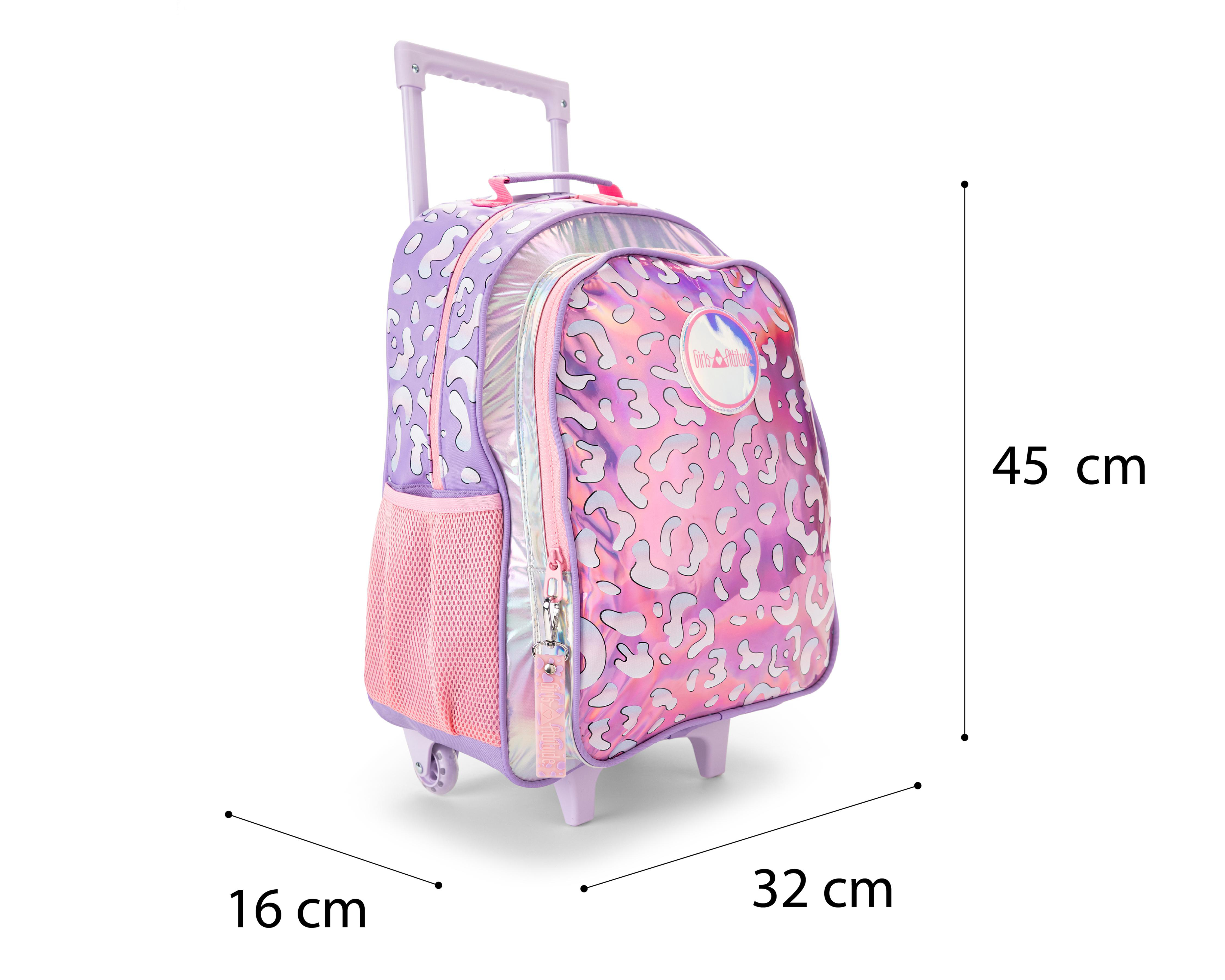 Foto 7 pulgar | Mochila con Ruedas Girls Attitude Lila