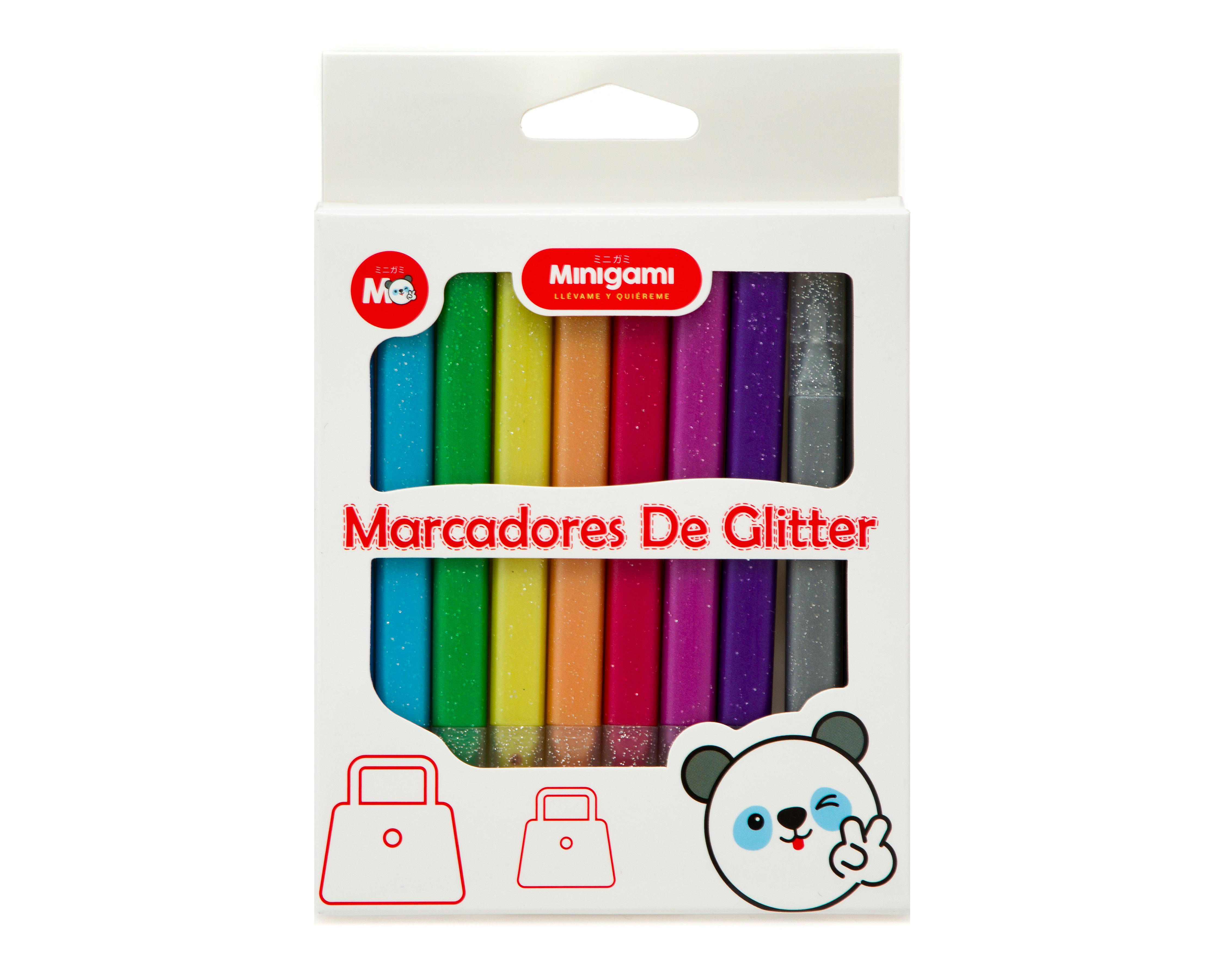 Foto 4 pulgar | Marcadores de Glitter Minigami 10 Piezas